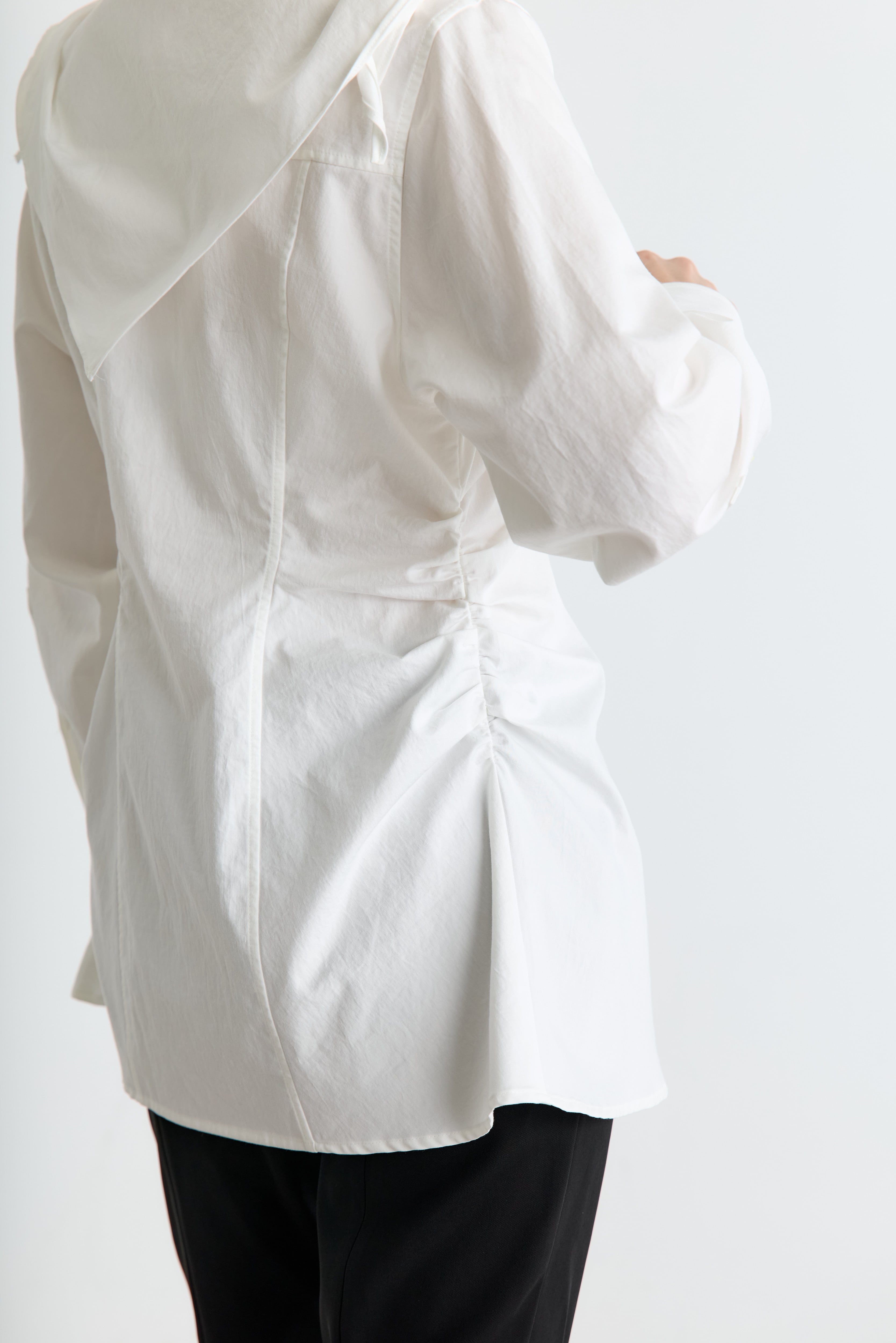 ORGANIC COTTON SCARF COLLAR BLOUSE FETICO