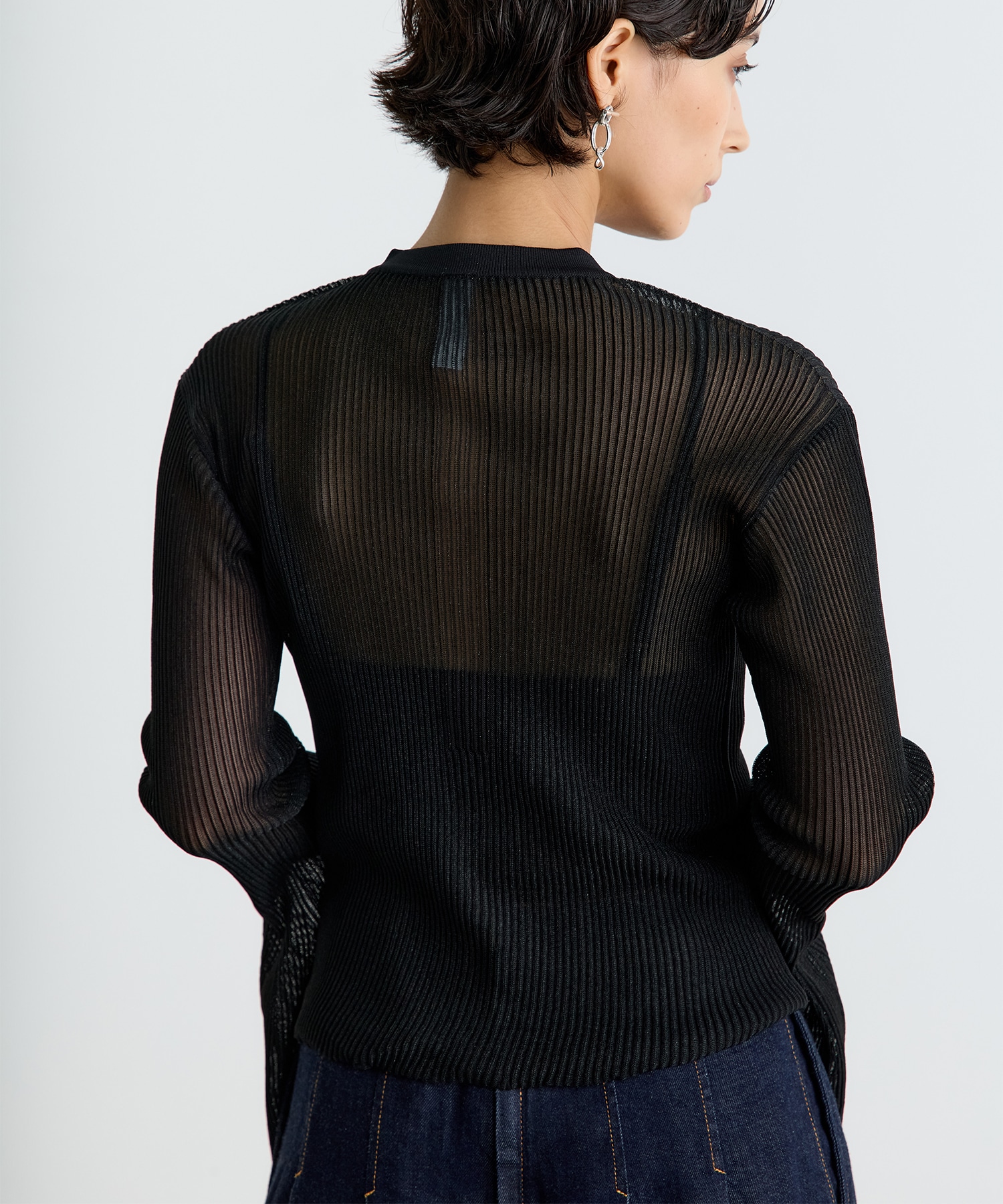 HYPHA LUCENT GLITTER BELL SLEEVE CARDIGAN CFCL