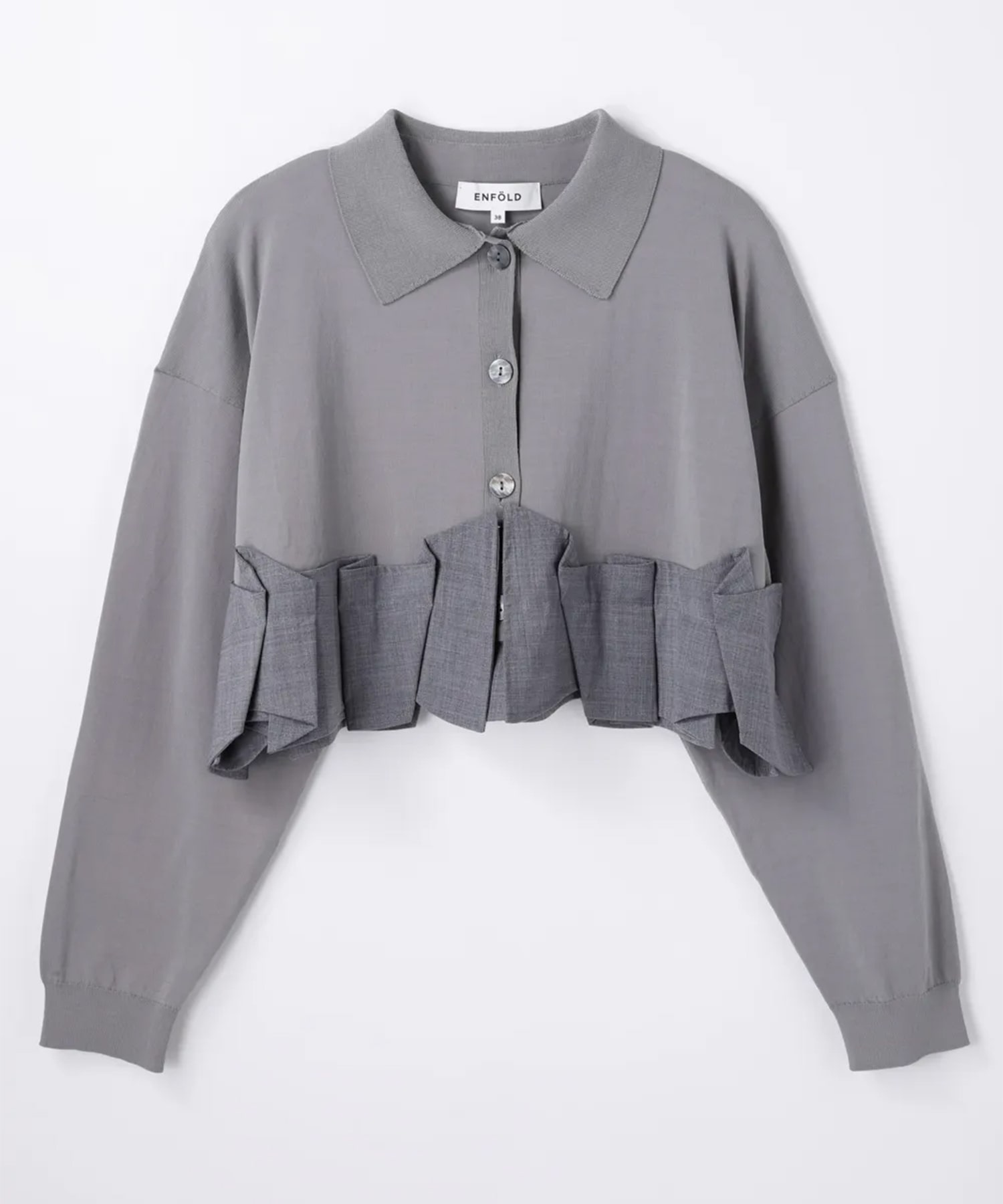 TACK DOCKING-HEM CARDIGAN ENFOLD