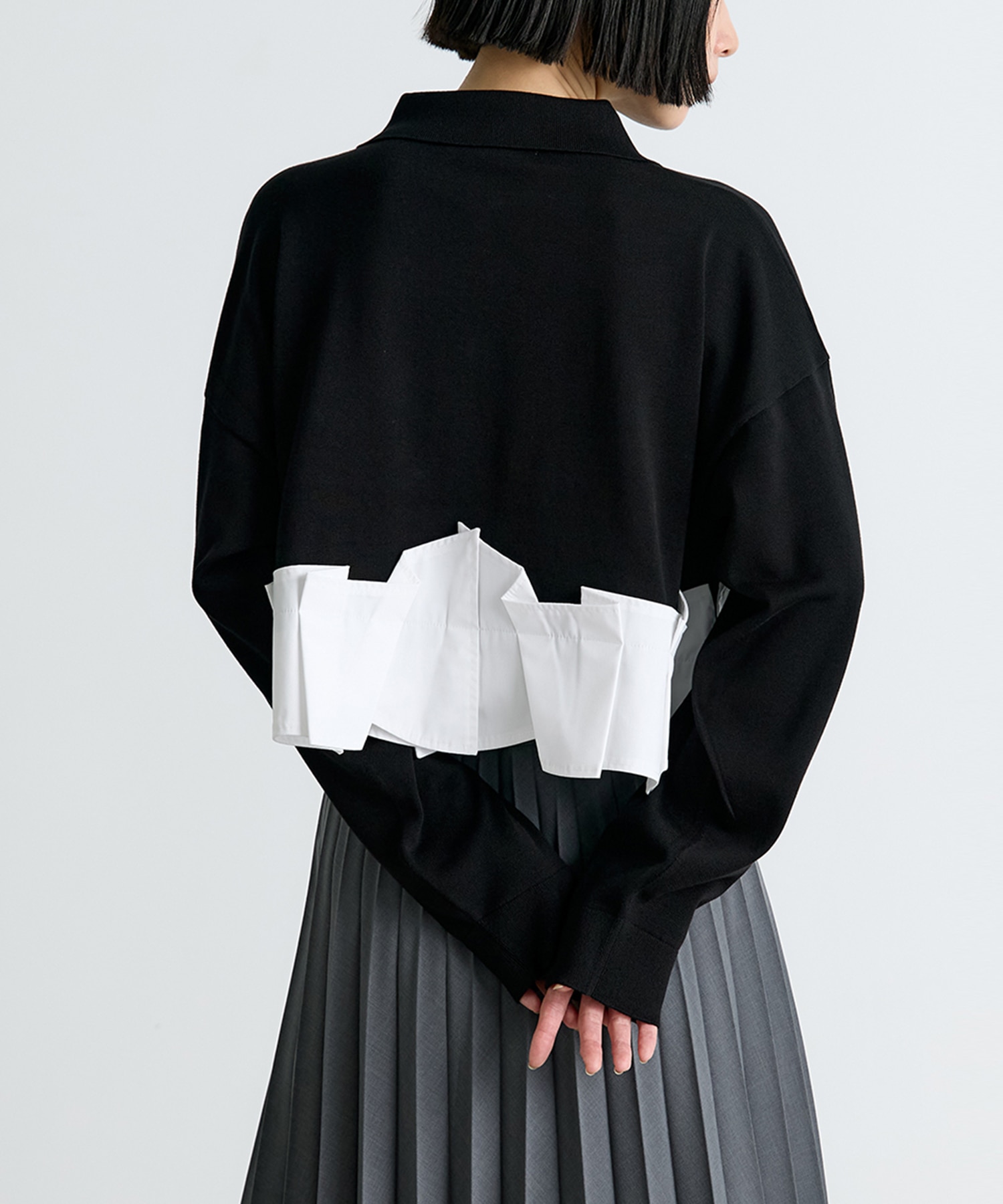 TACK DOCKING-HEM CARDIGAN ENFOLD