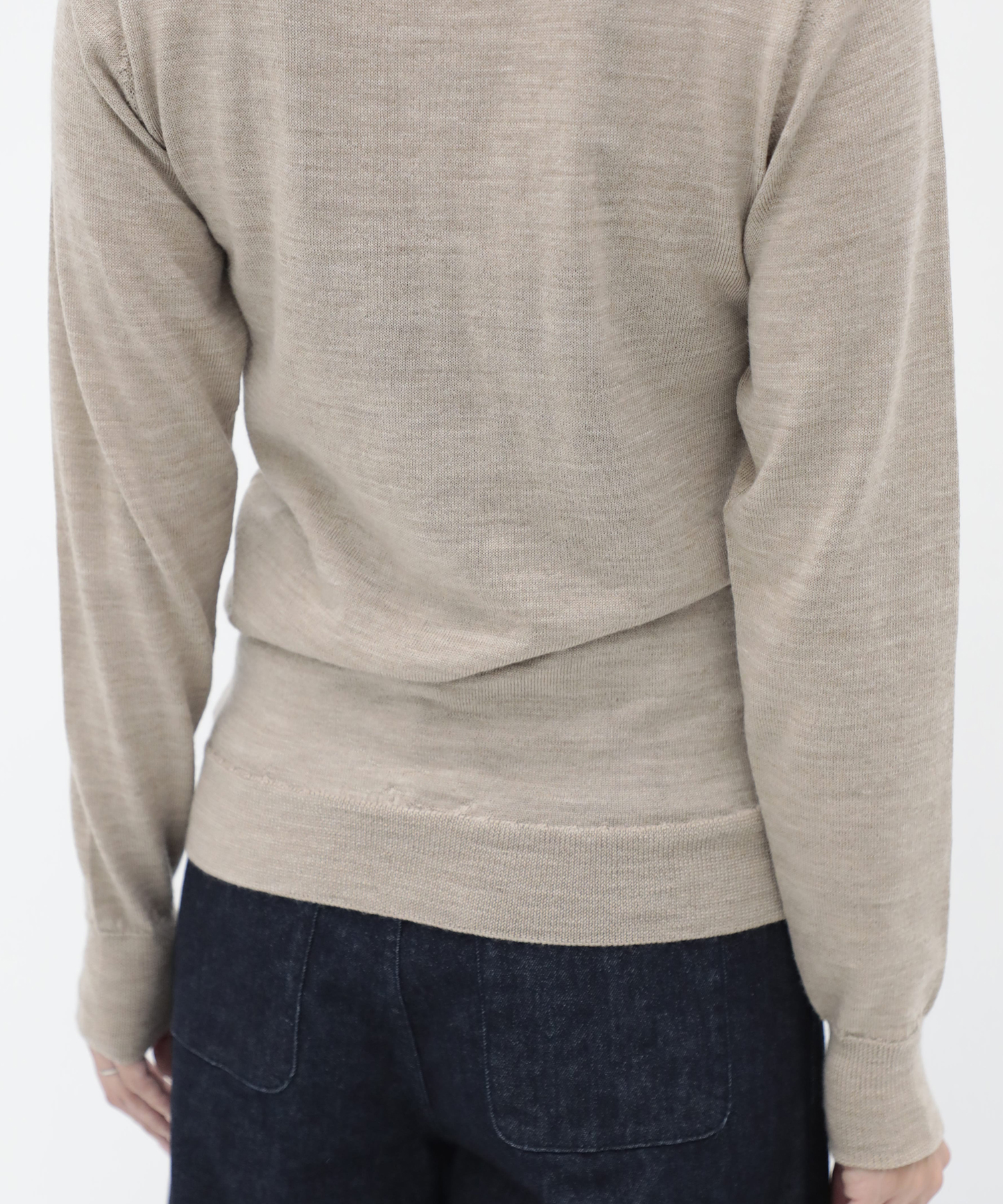 Belted High-Neck Sweater KEISUKEYOSHIDA