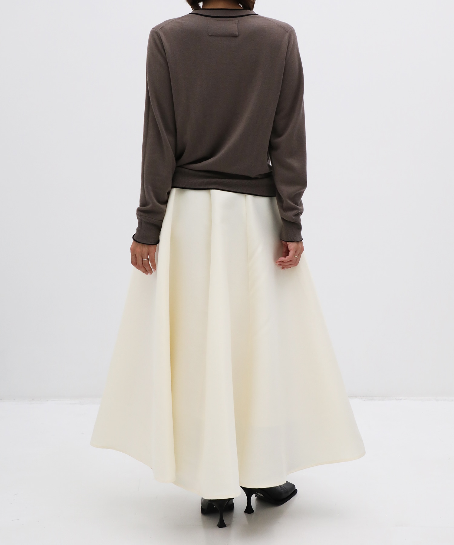 CASHMERE/SILK REVERSIBLE CREW NECK CARDIGAN THE TOKYO