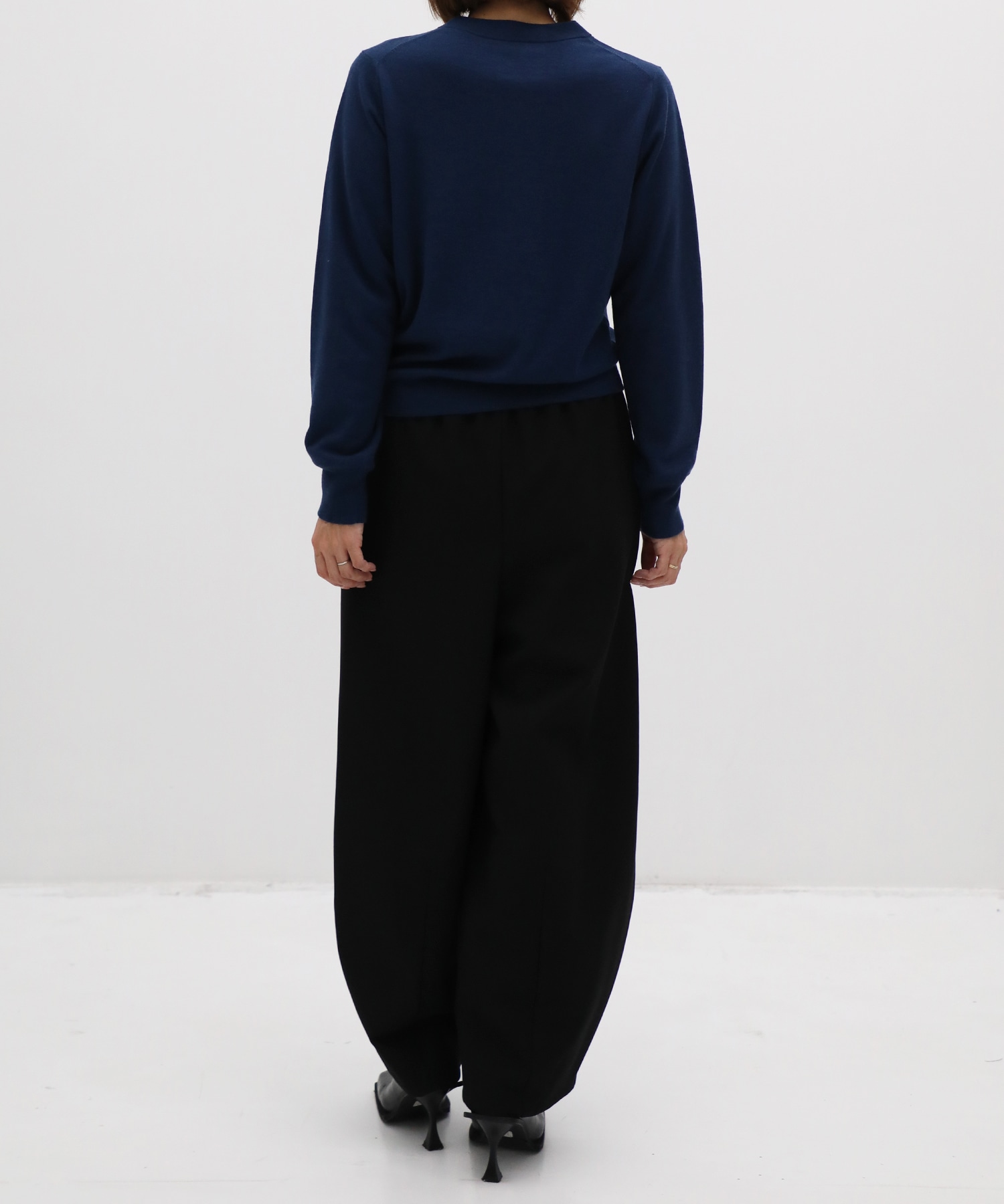CASHMERE/SILK REVERSIBLE CREW NECK CARDIGAN THE TOKYO