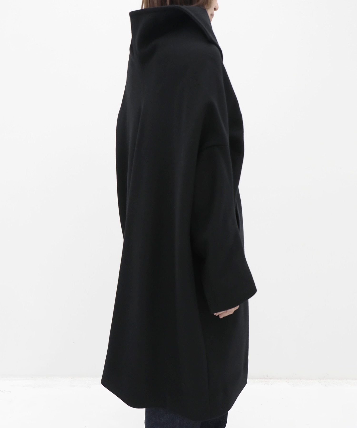 S100 MELTON DROPPED SHOULDER COAT Yohji Yamamoto