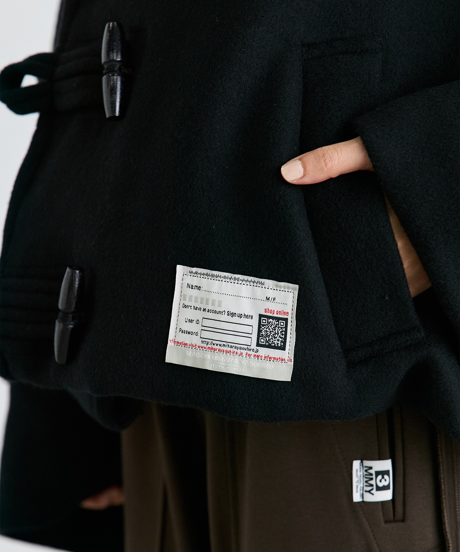 ROLL-UP HEM DUFFLE COAT Maison MIHARA YASUHIRO