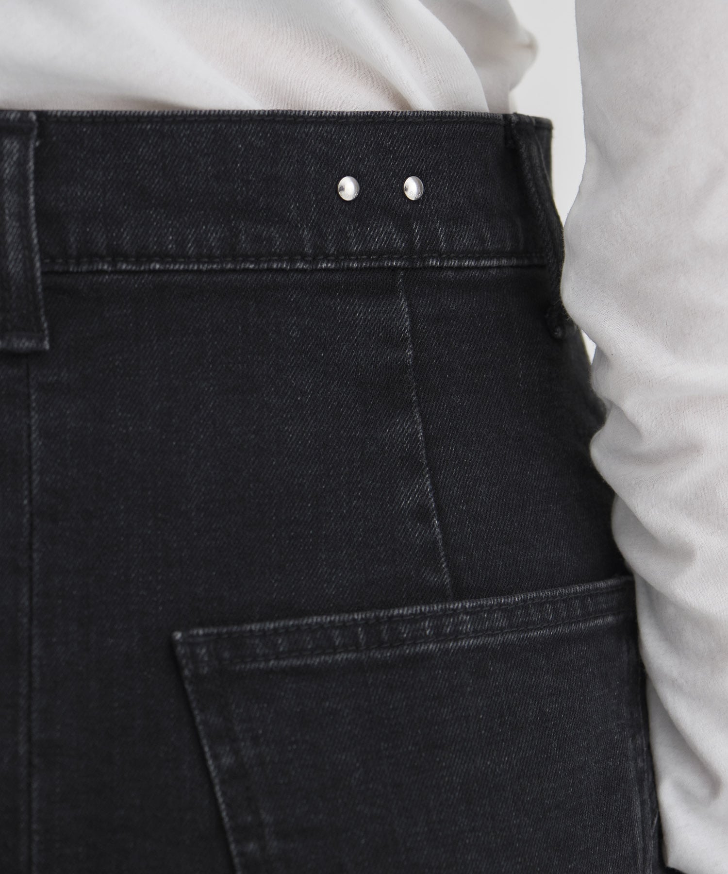 Cutting Stretch Denim Skirt RITAN