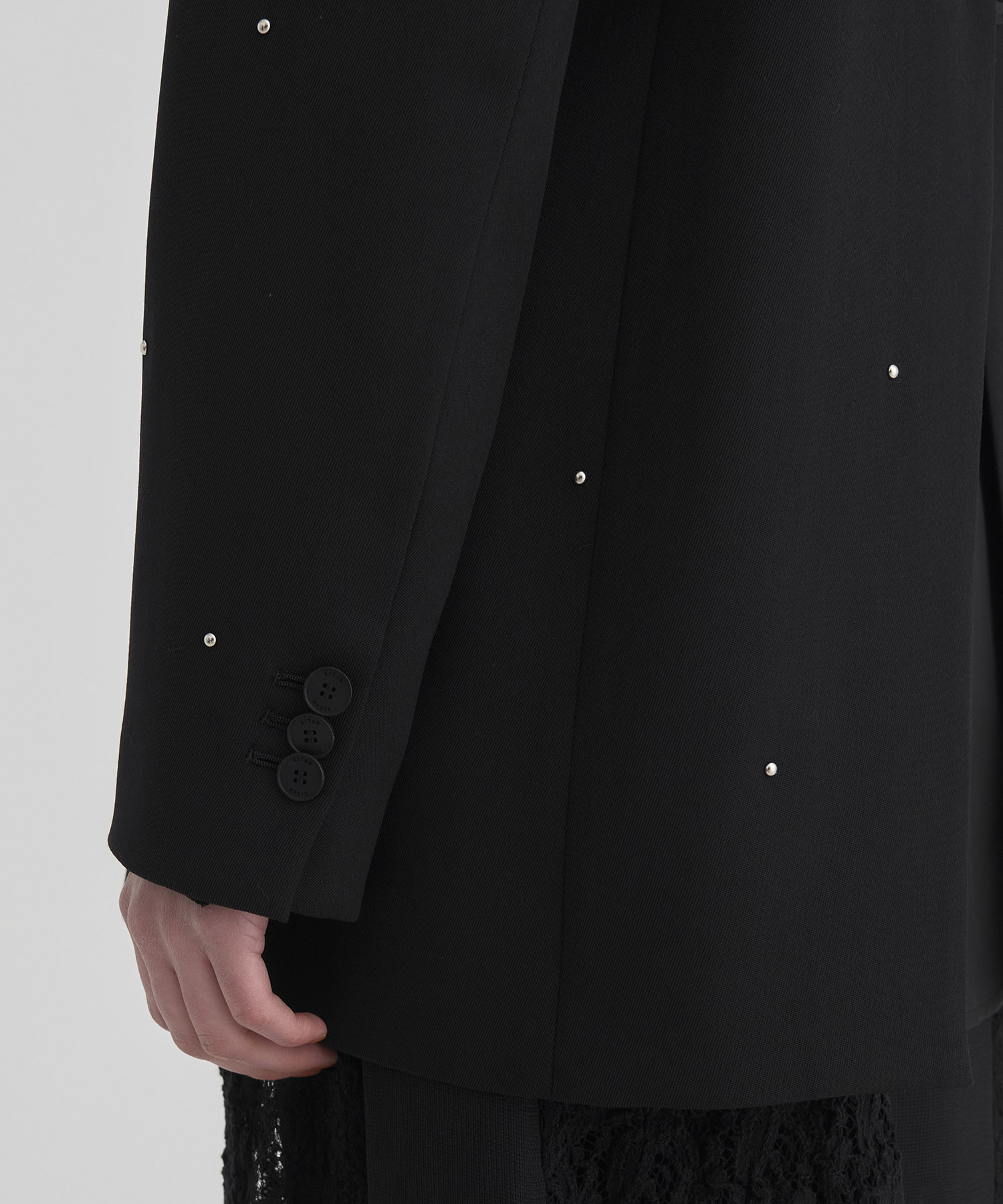 Back Slit Motif Tailored Jacket RITAN