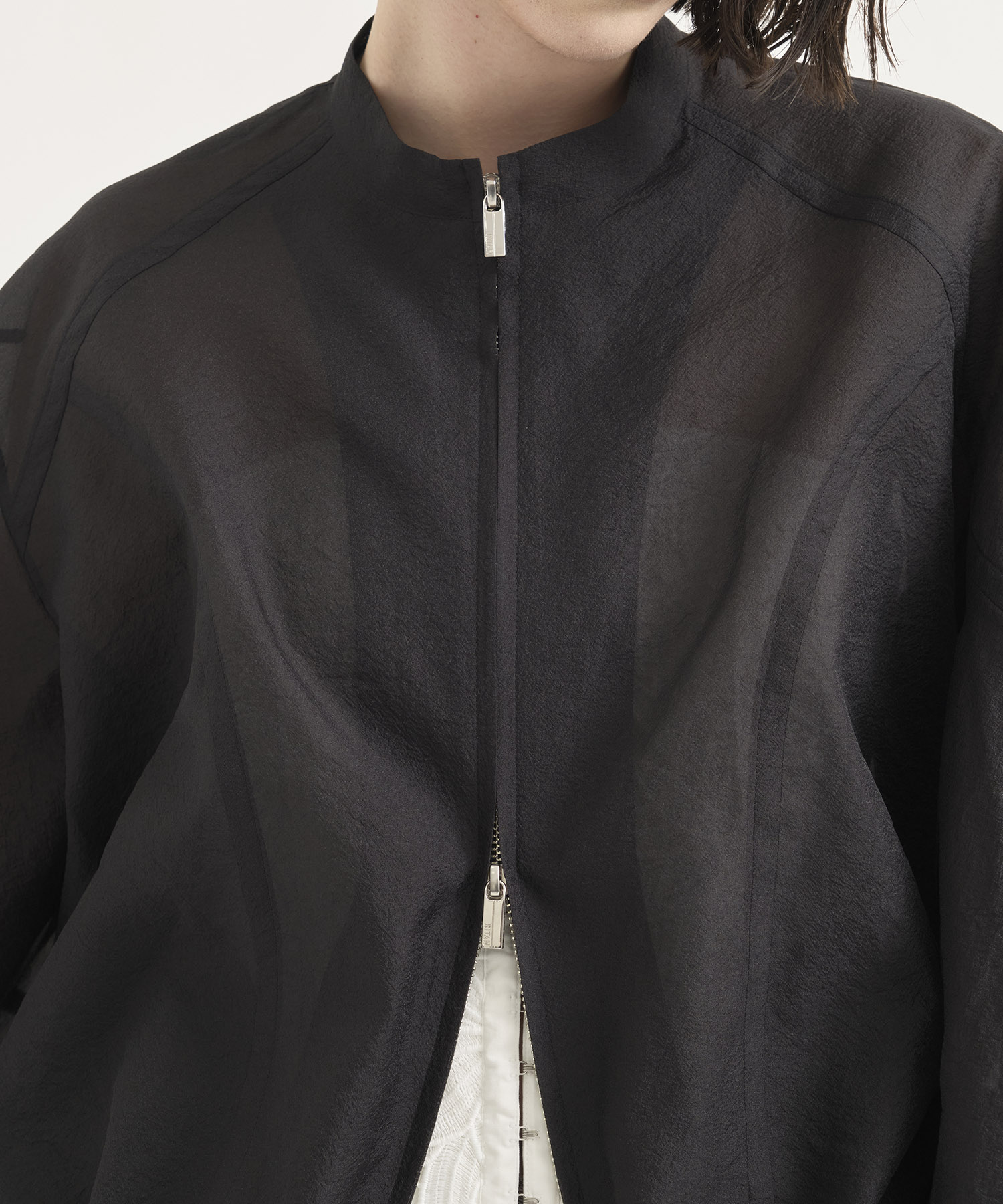Rough Over Sheer Blouson RITAN