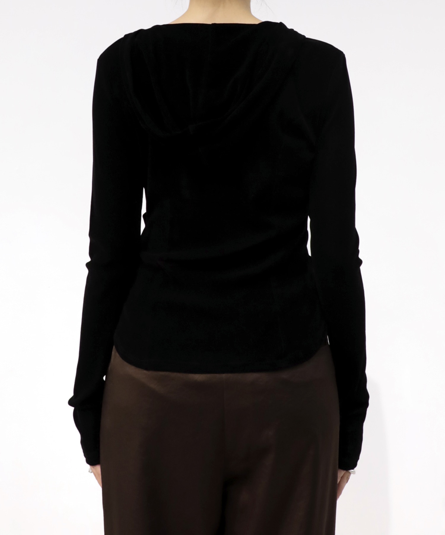 Velours Hoodie Cut Tops RITAN