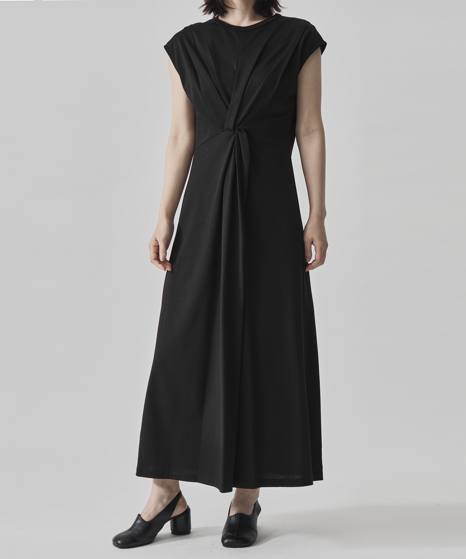 Shoulder Tuck Twist Dress CITY TOKYO
