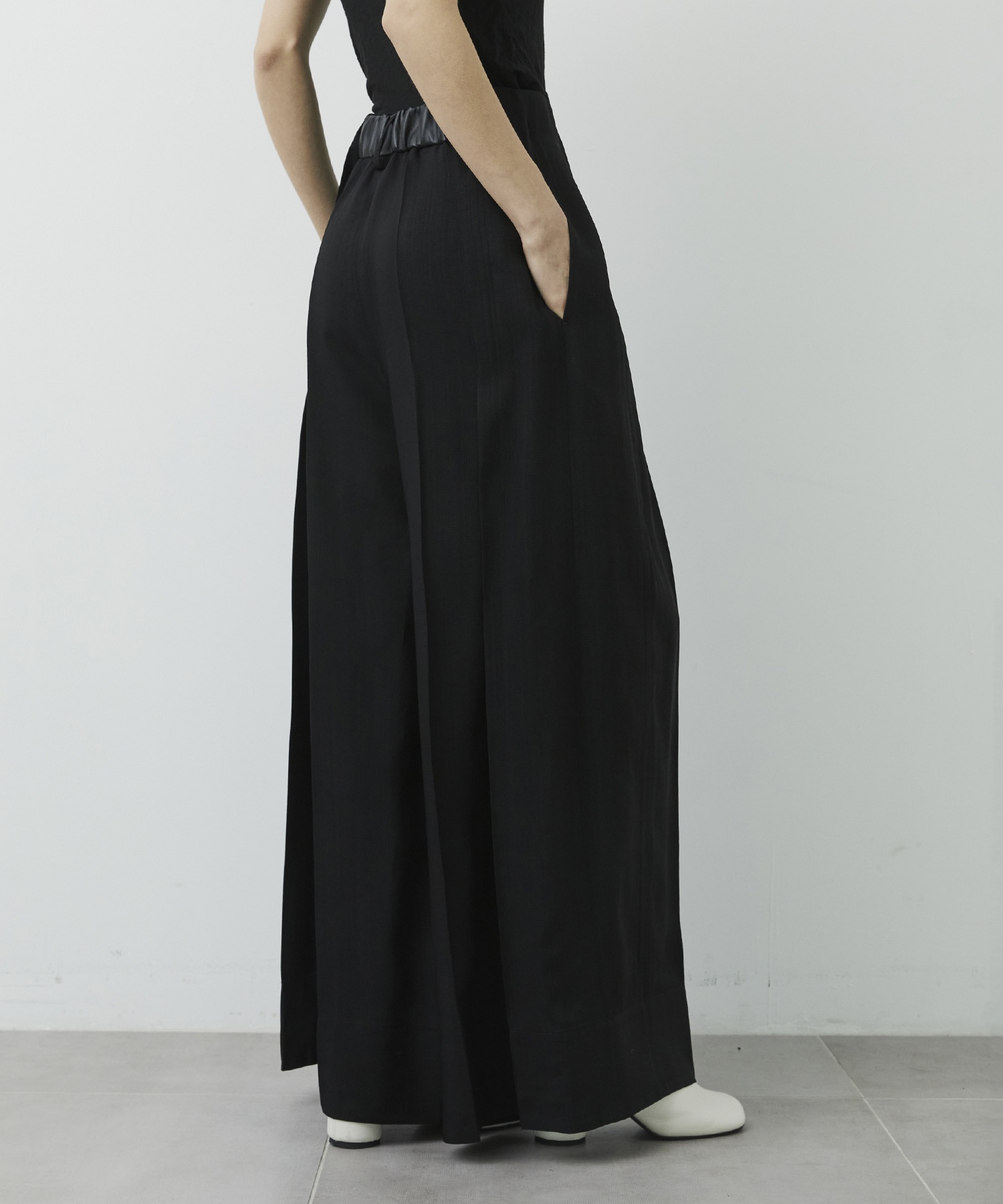 Viscose Twill Flare Trousers CITY TOKYO