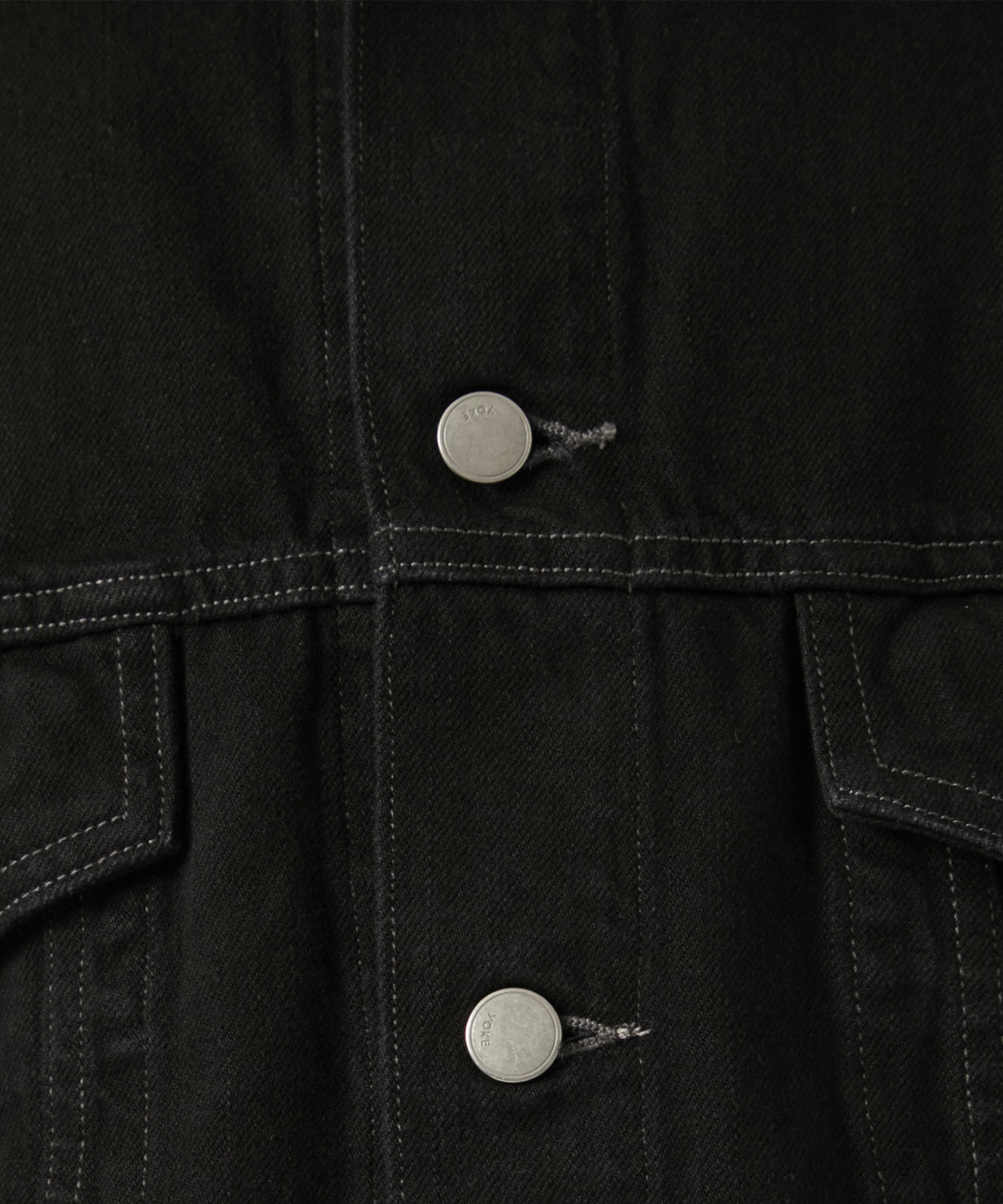 LASER PROCESSED DENIM TRUCKER JACKET YOKE