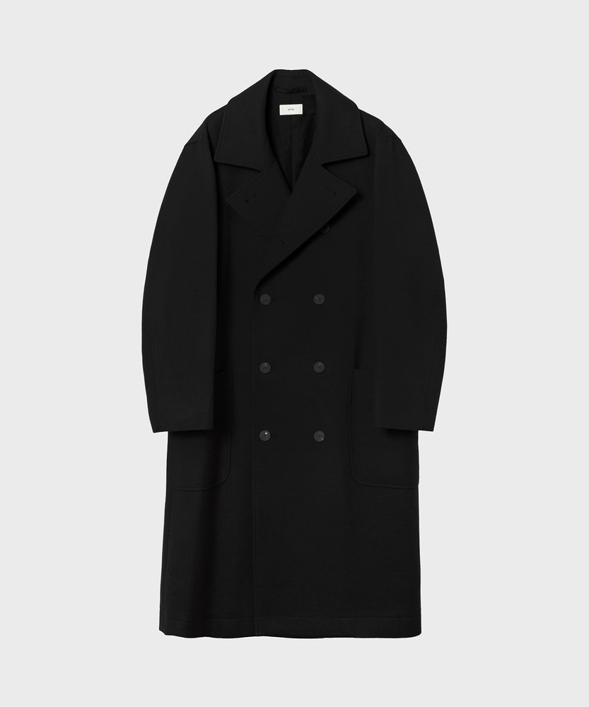 SUPER 160S DOUBLE SAXONY DOUBLE BREASTED COAT ATON