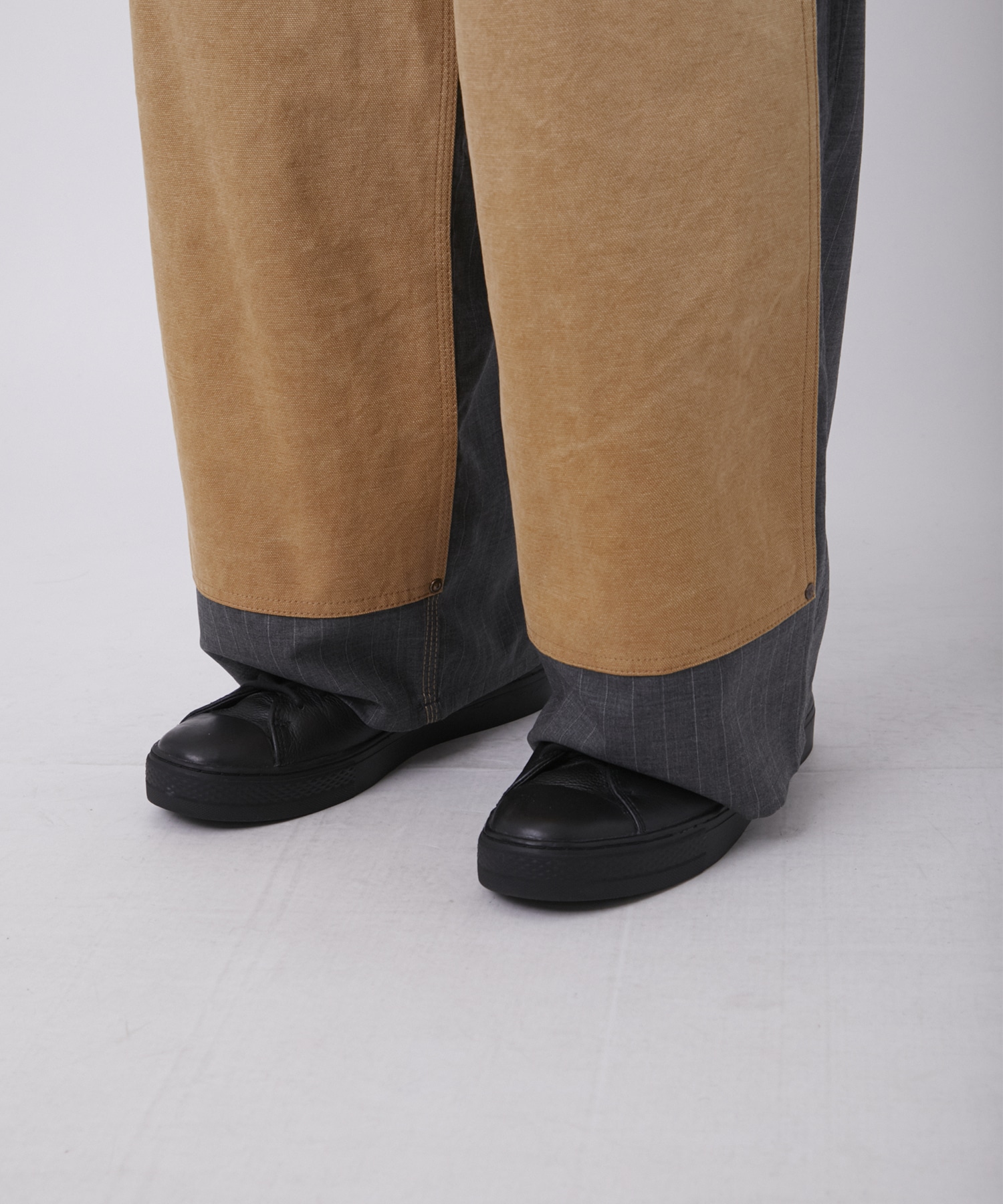 Vintage-effect work pants KHOKI