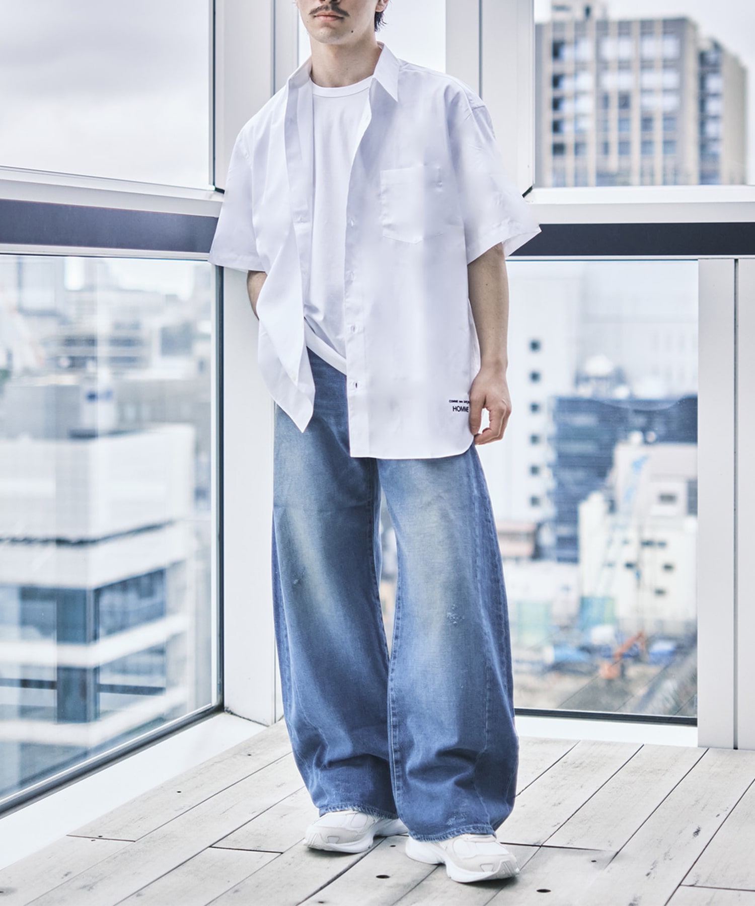【コムデギャルソンオム】綿ブロード S/S Shirts COMME des GARCONS HOMME