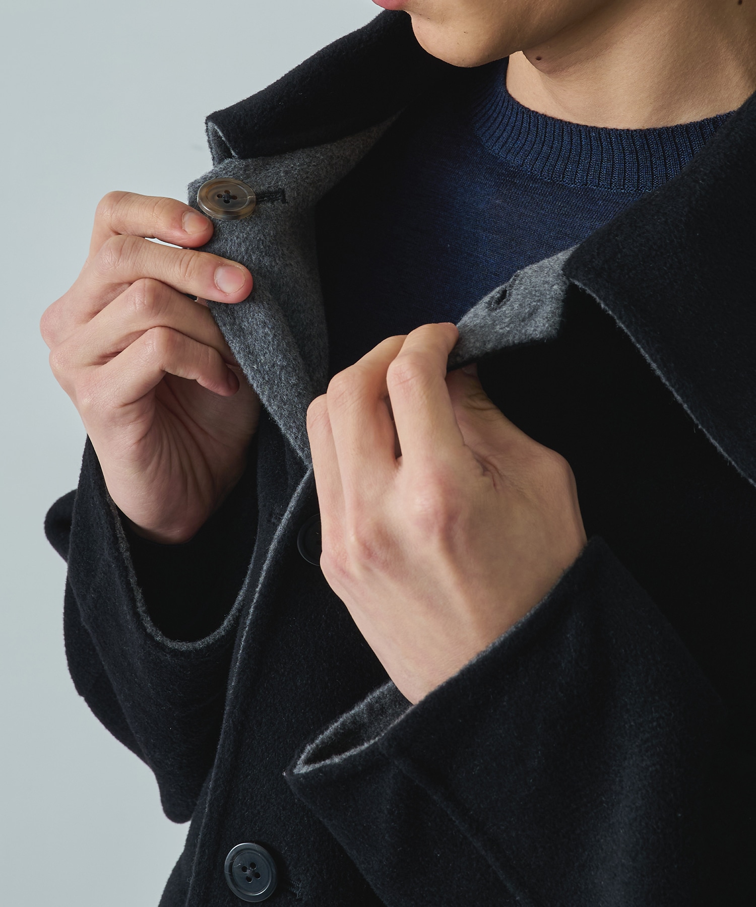 CASHMERE/SILK/WOOL SHORT COAT CASHMERE CASHMERE