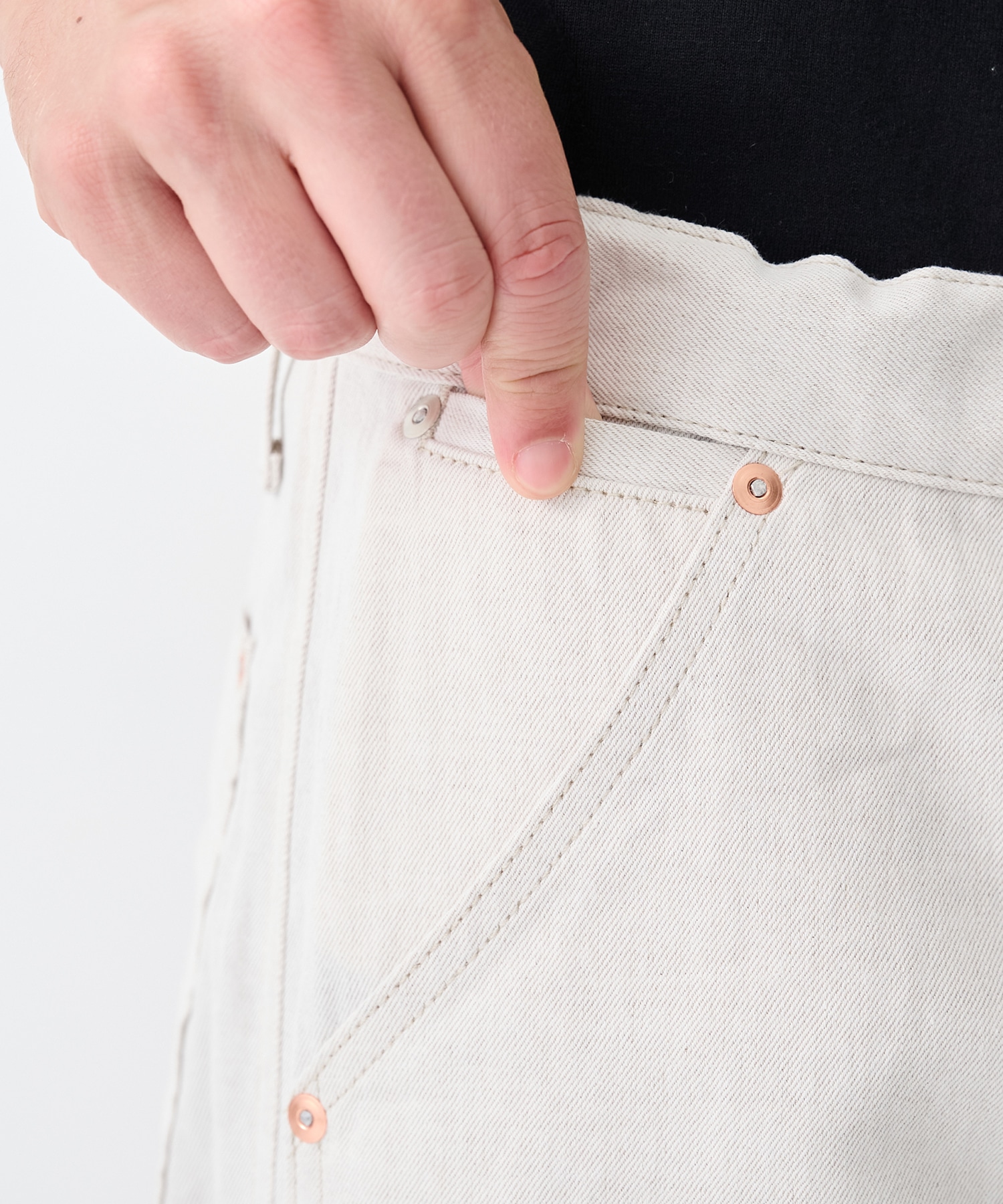 別注NEW CLASSIC WORK JEANS NATURAL LINEN TANAKA