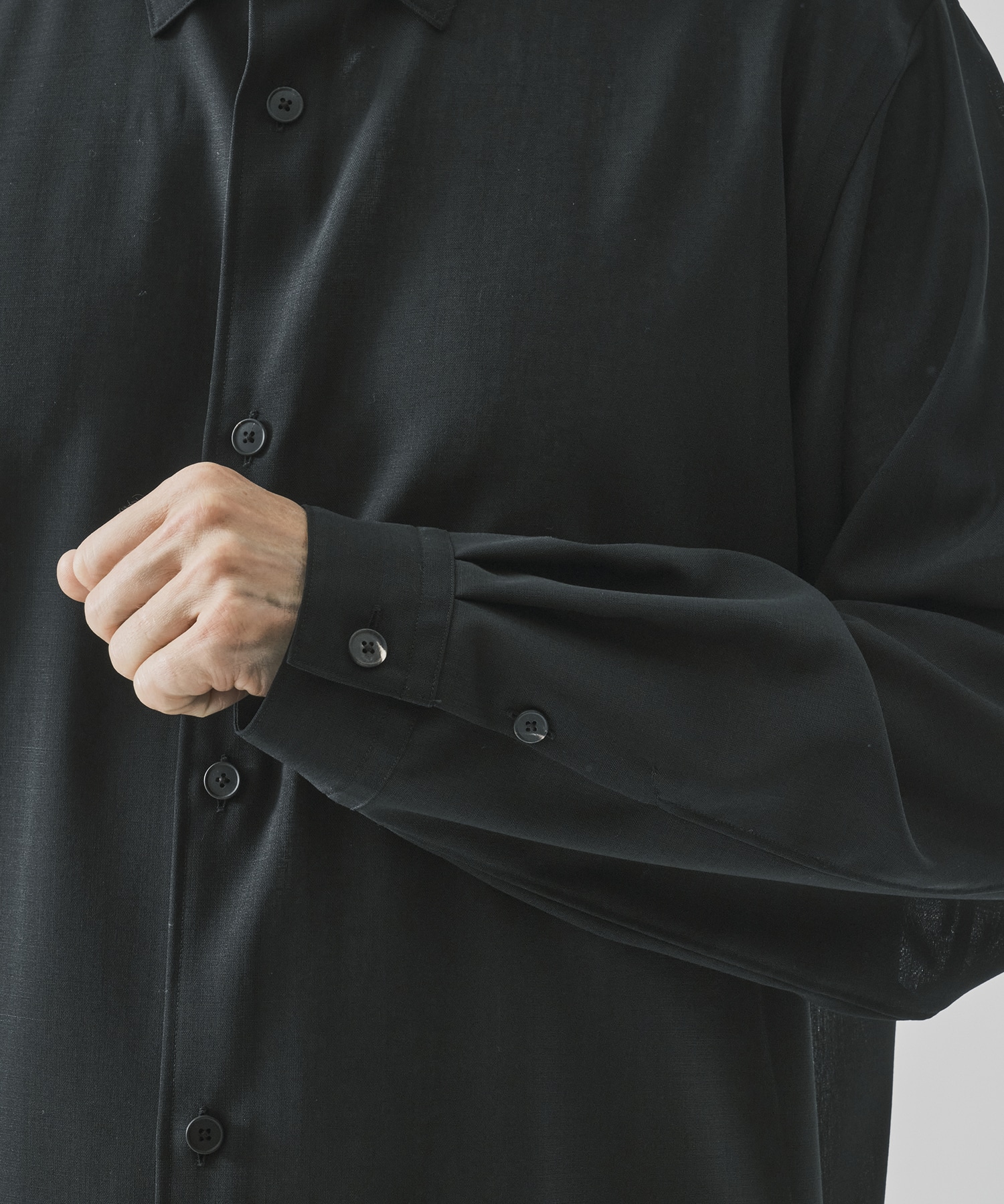 別注TWIST WOOL GAUZE LOOSE FIT SHIRT ATON