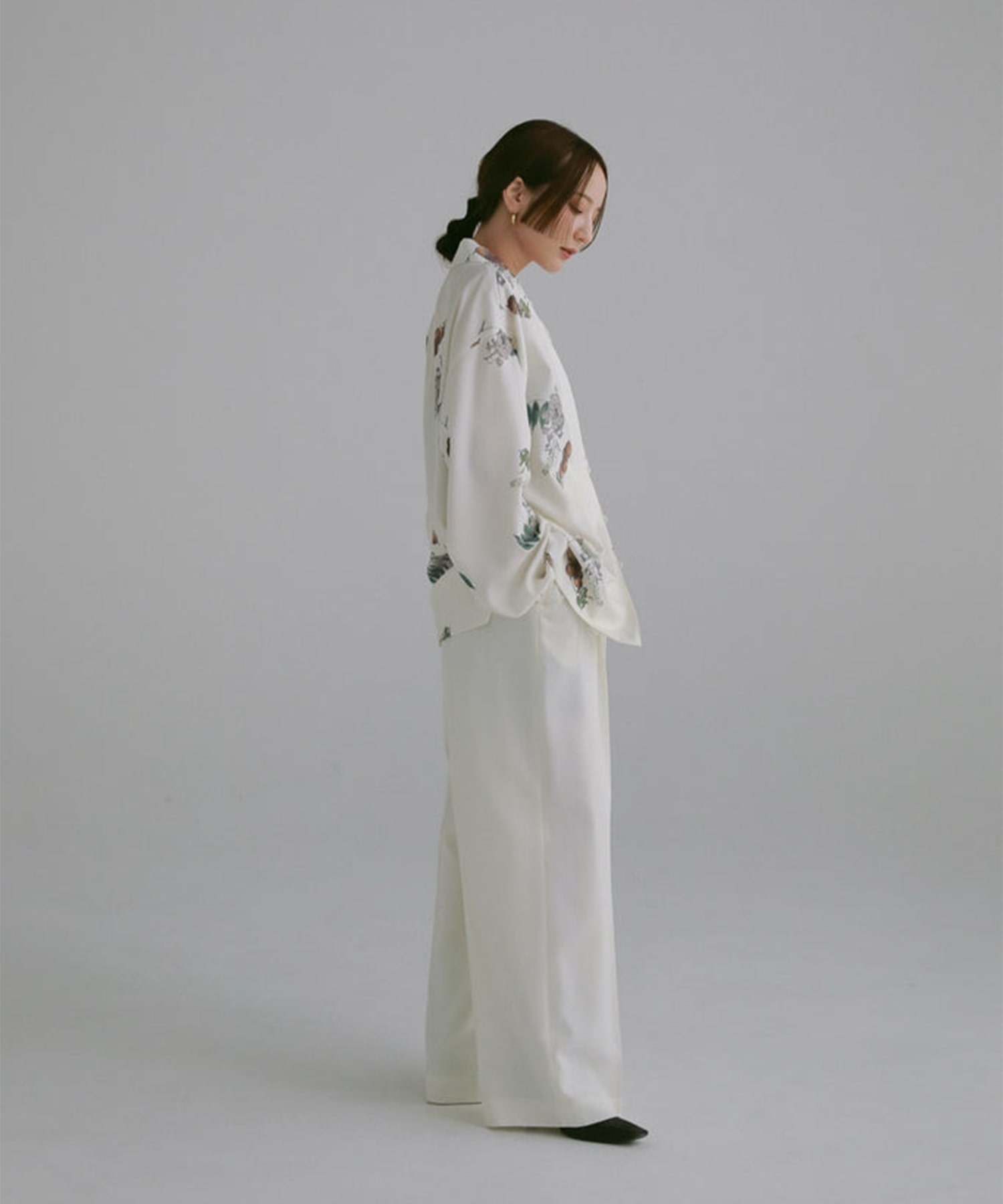 botanical open collar shirts Louren