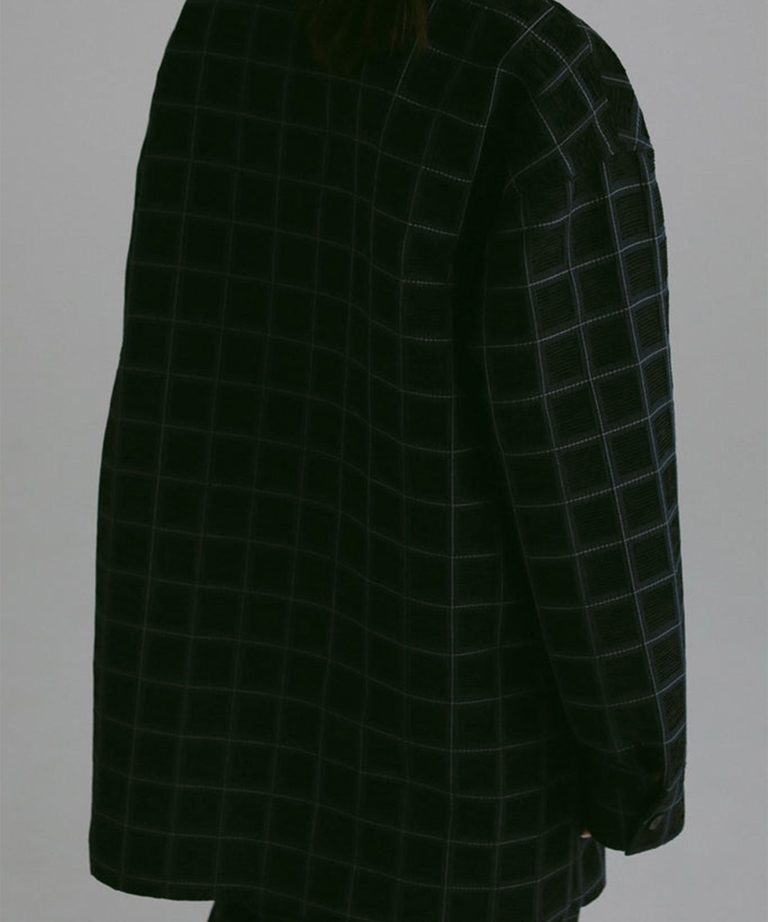 velvet jacquard check blouson Louren