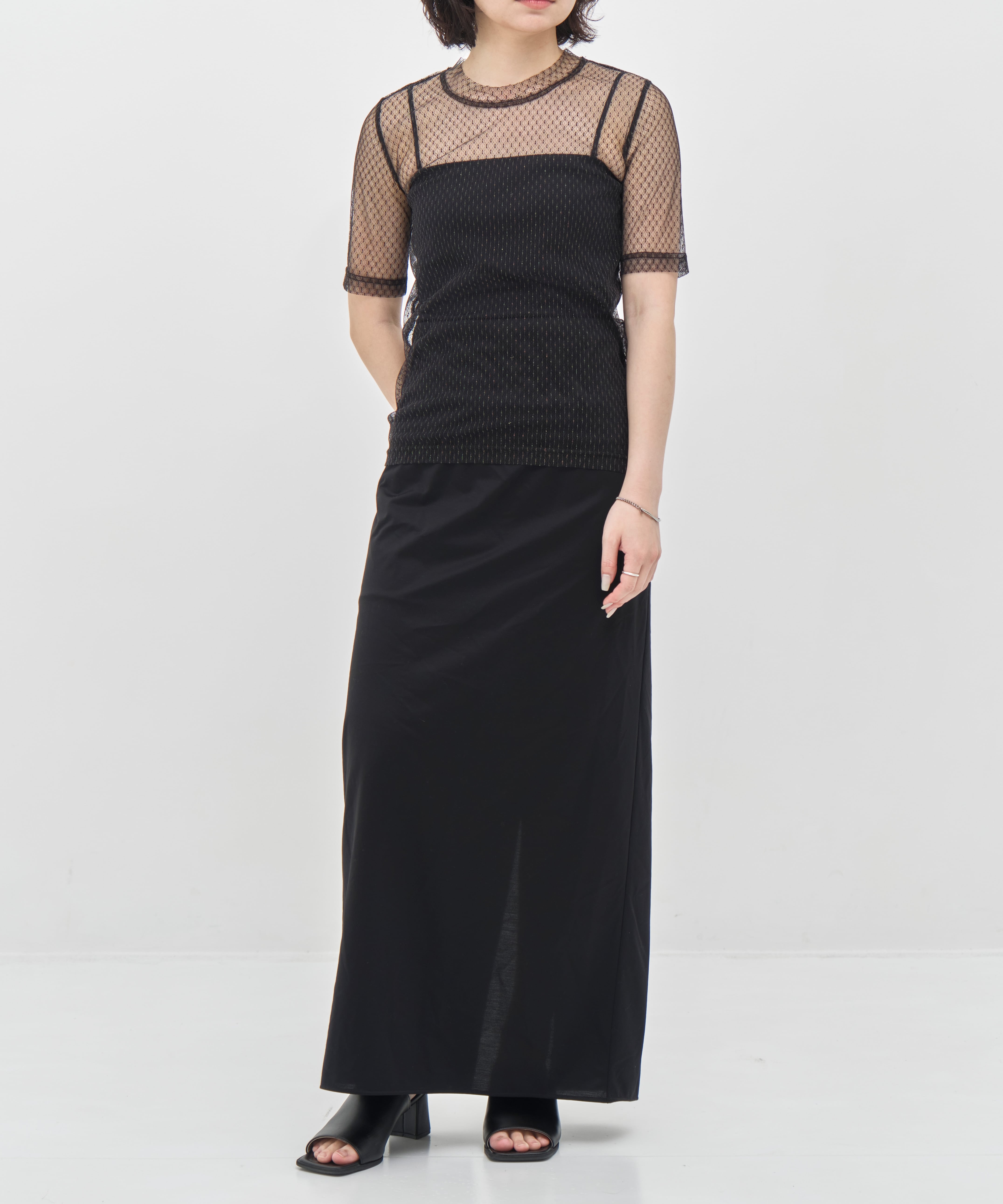【WEB限定】tulle lace tops Louren