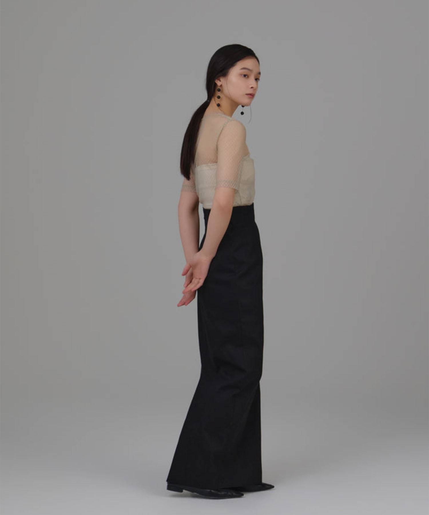 【WEB限定】highwaist pencil skirt Louren