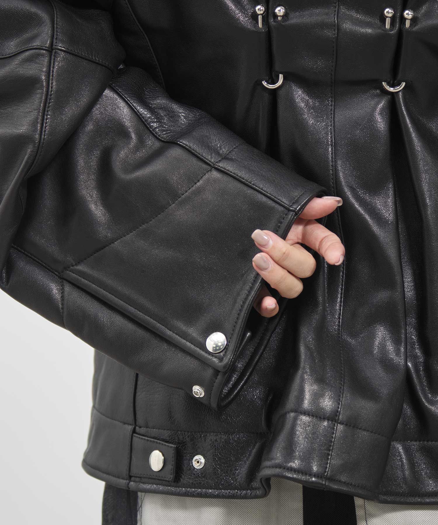 CJ-25147　Sheep Leather Jacket Chika Kisada