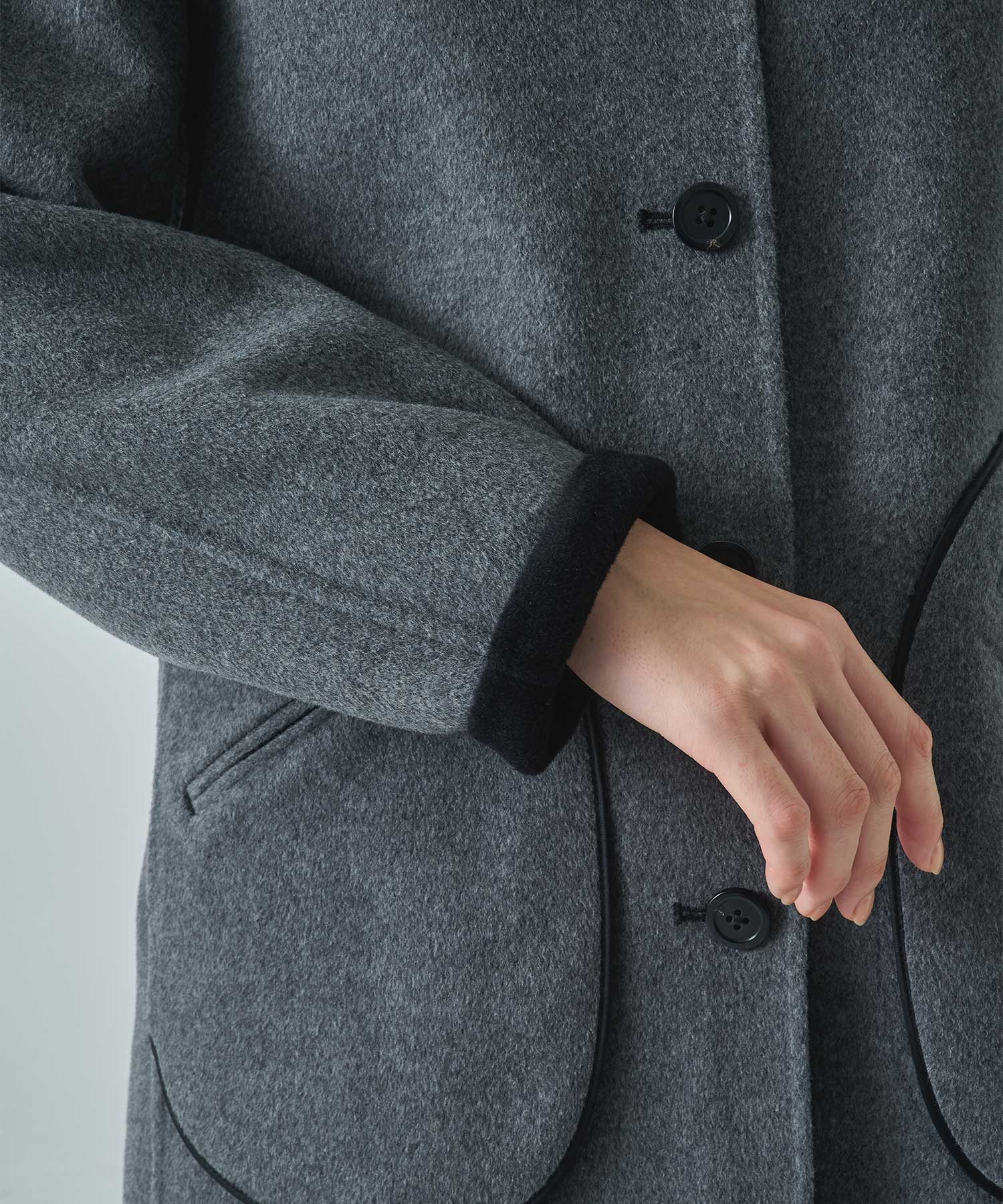 CASHMERE/SILK/WOOL SHORT COAT THE TOKYO