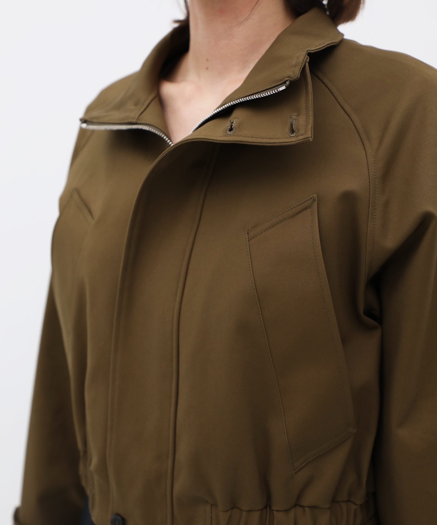 Double Cloth Stand Collar Blouson CITY TOKYO