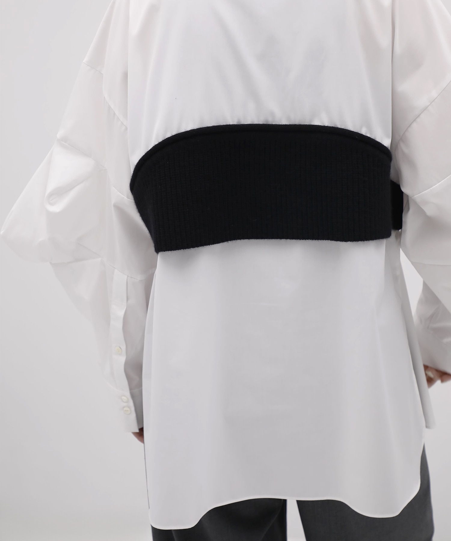 KNIT-DOCKING SHIRT ENFOLD