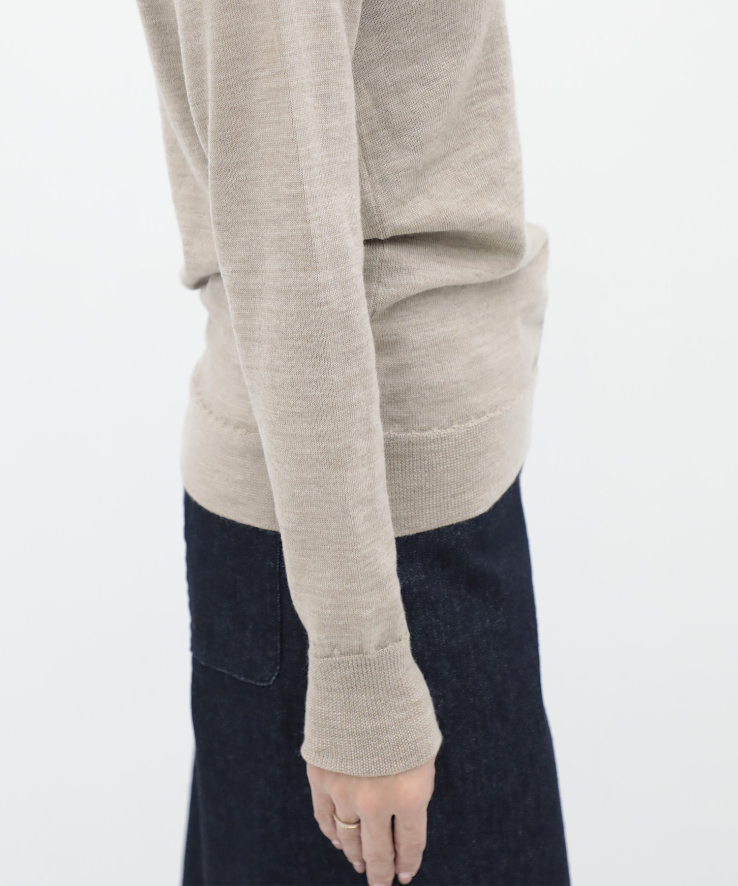 Belted High-Neck Sweater KEISUKEYOSHIDA