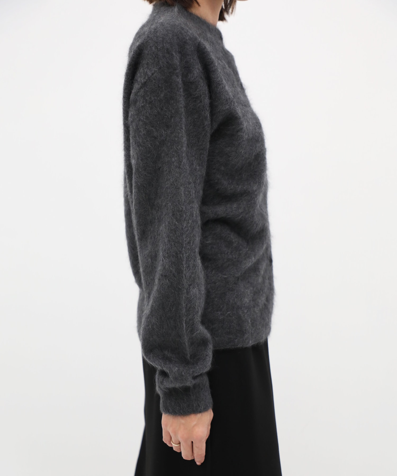 ROYAL CASHMERE FUR CREWNECK CARDIGAN ATON