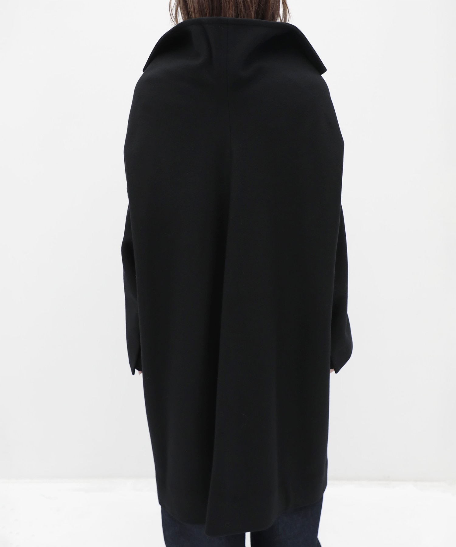 S100 MELTON DROPPED SHOULDER COAT Yohji Yamamoto