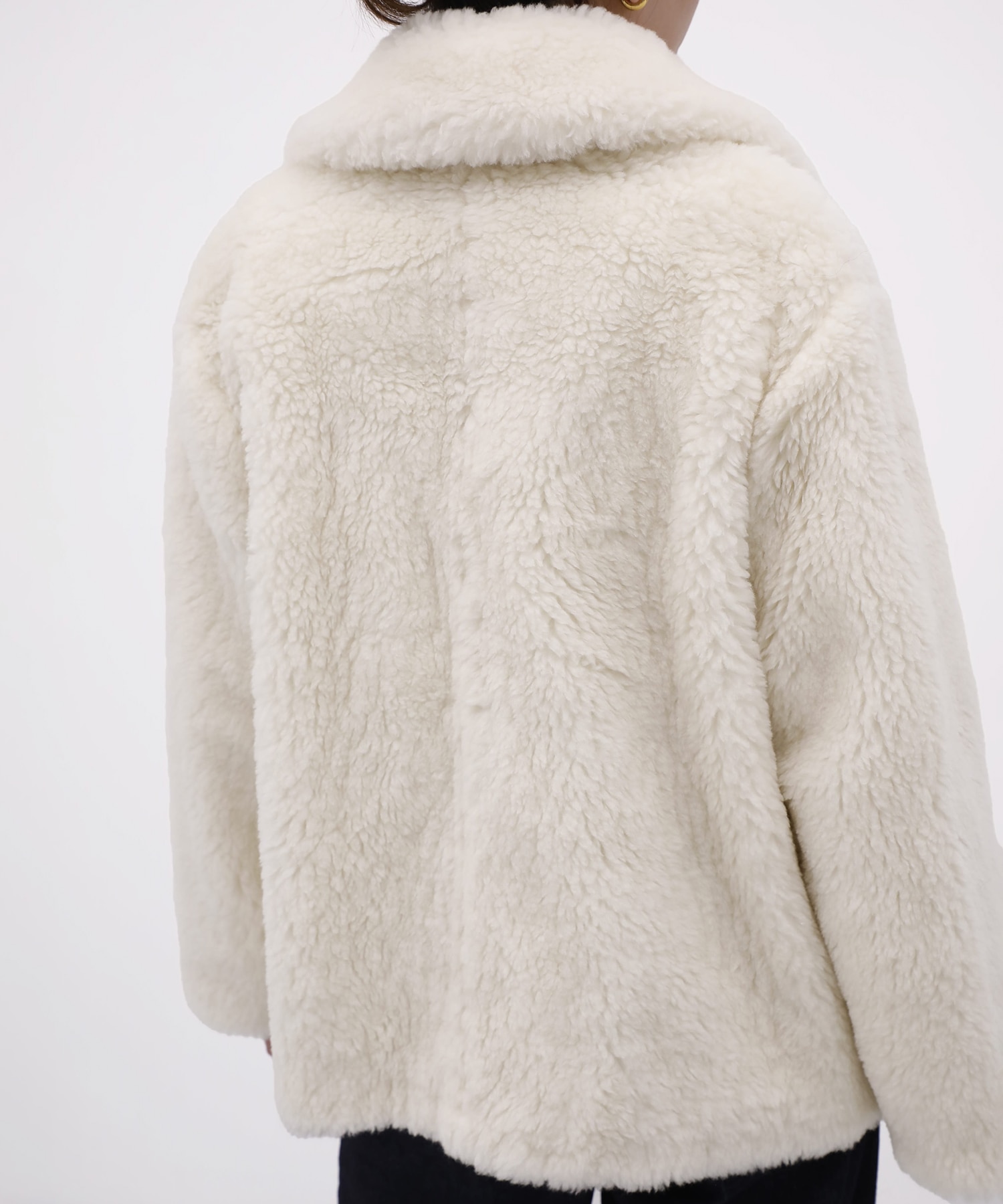 WOOL BOA WIDE COLLAR COAT FETICO