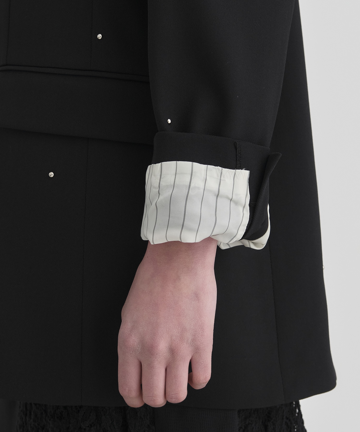 Back Slit Motif Tailored Jacket RITAN