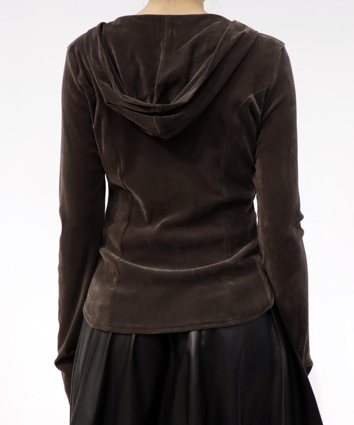 Velours Hoodie Cut Tops RITAN