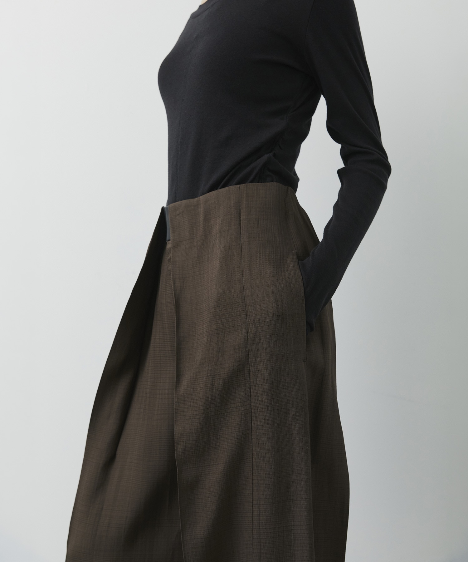 Viscose Twill Flare Trousers CITY TOKYO