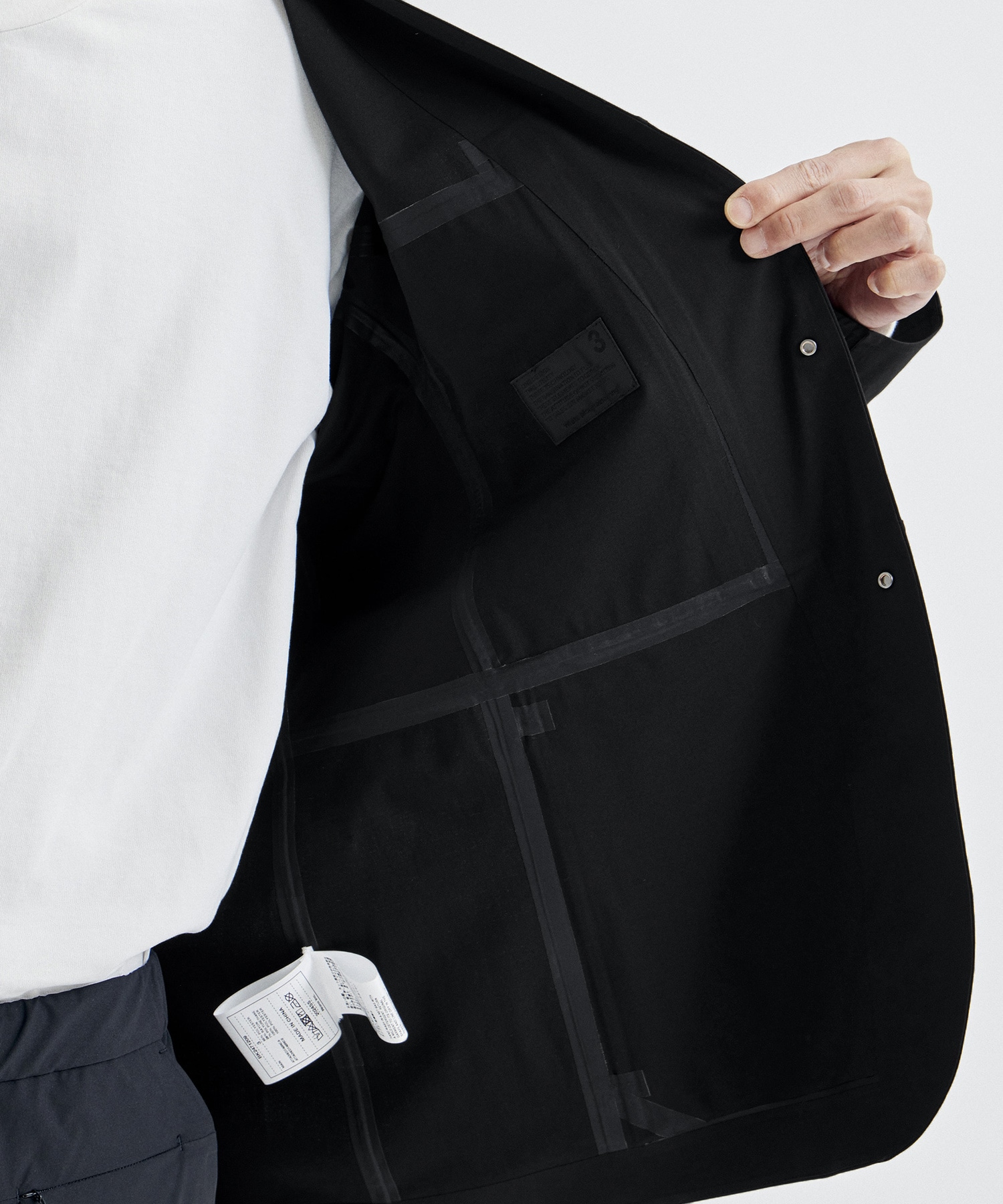 EX. STRETCHED HYBRID NO COLLAR JACKET | White Mountaineering