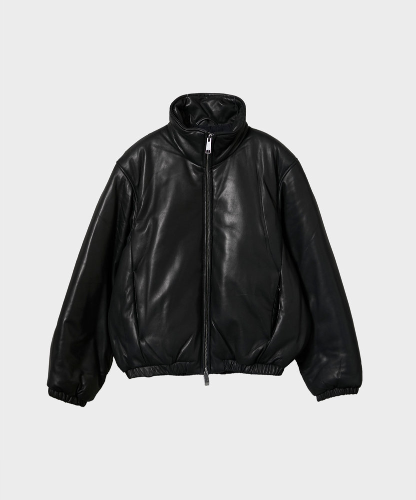 LEATHER PUFFER BLOUSON YOKE