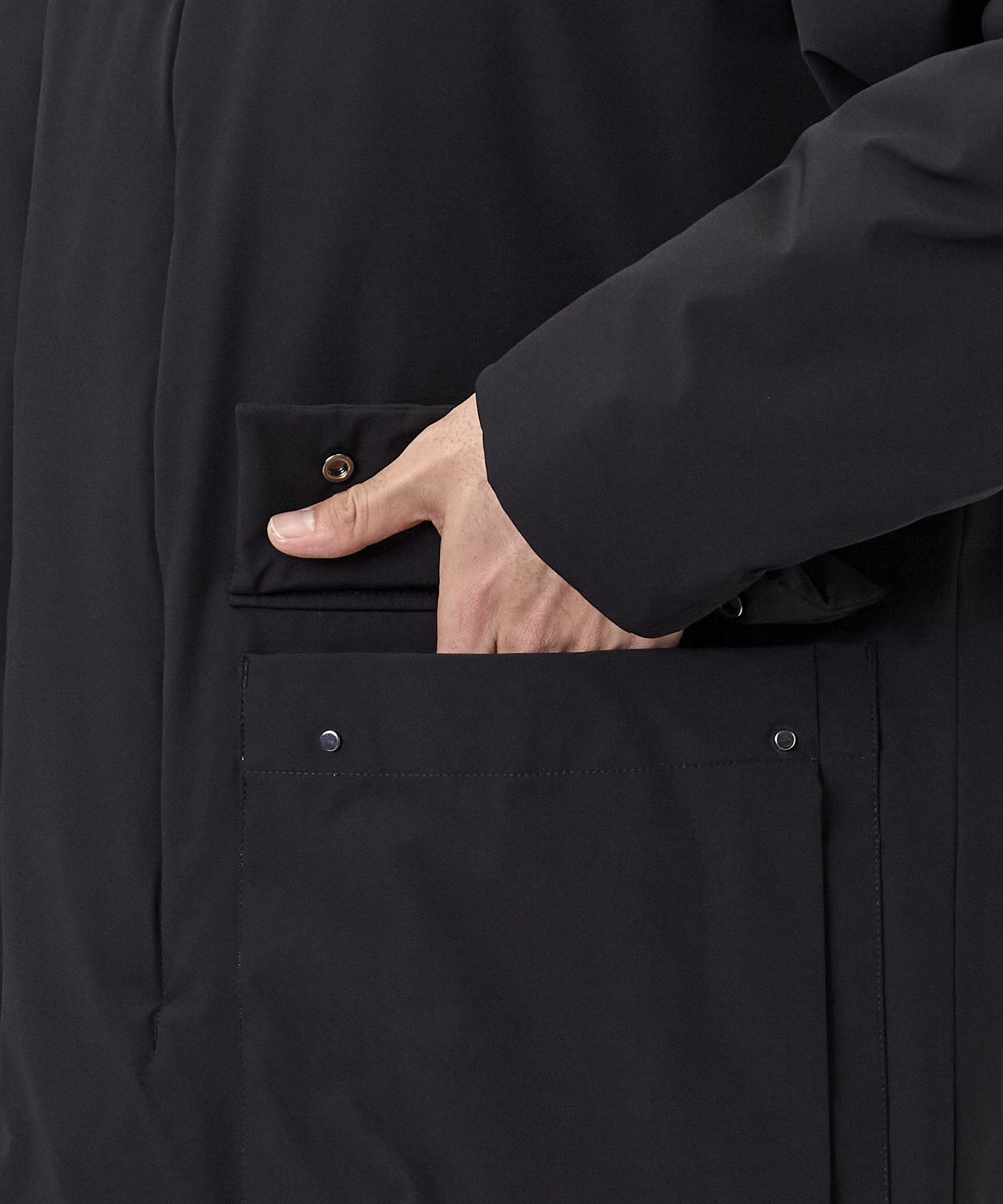 3L LIGHT TAFFETA UTILITY DOWN COAT ATTACHMENT