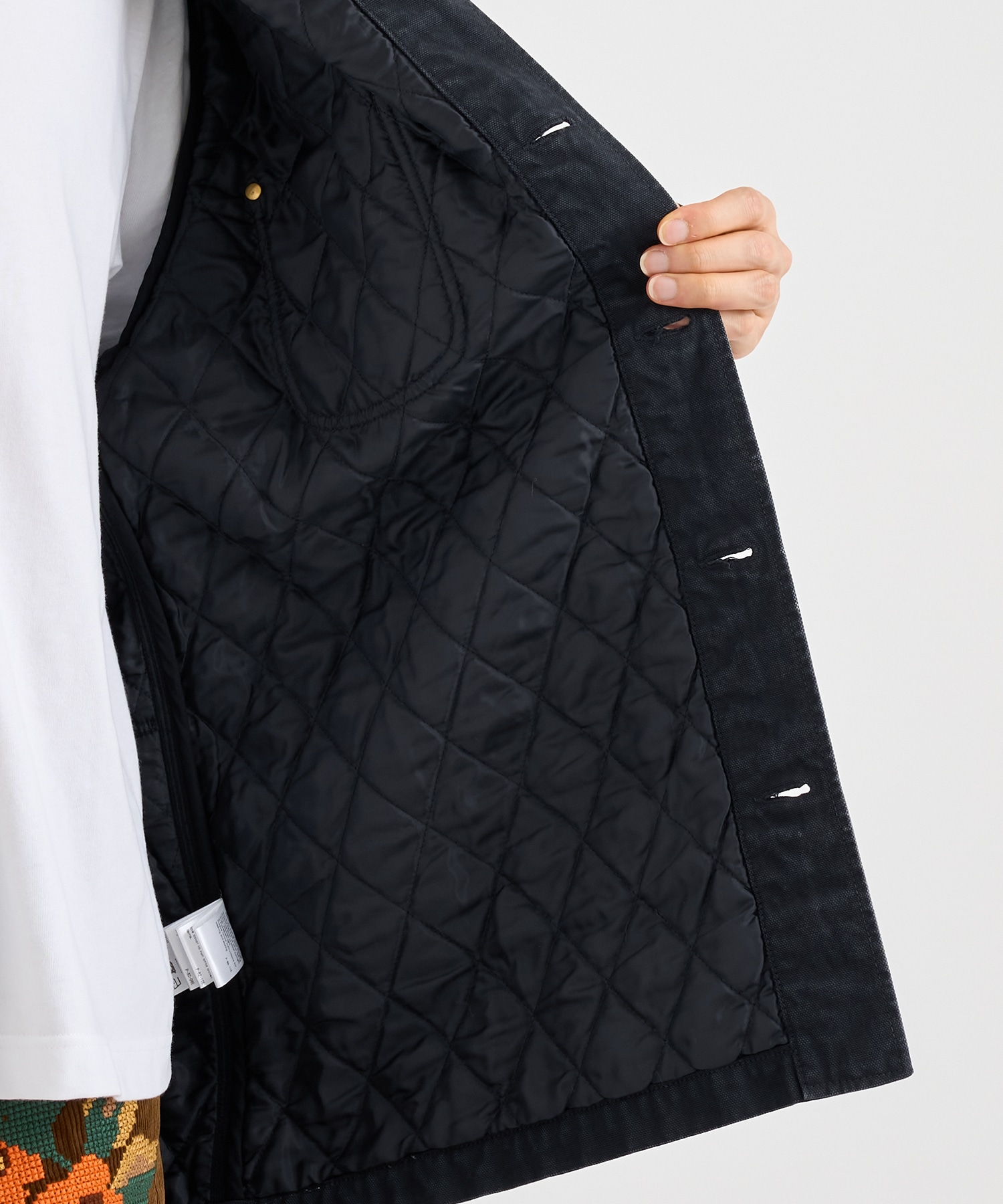 Vintage-effect work coat KHOKI