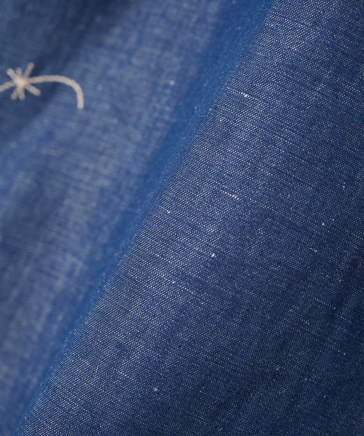 別注THE SS SHIRT INDIGO LINEN EMBROIDERY TANAKA