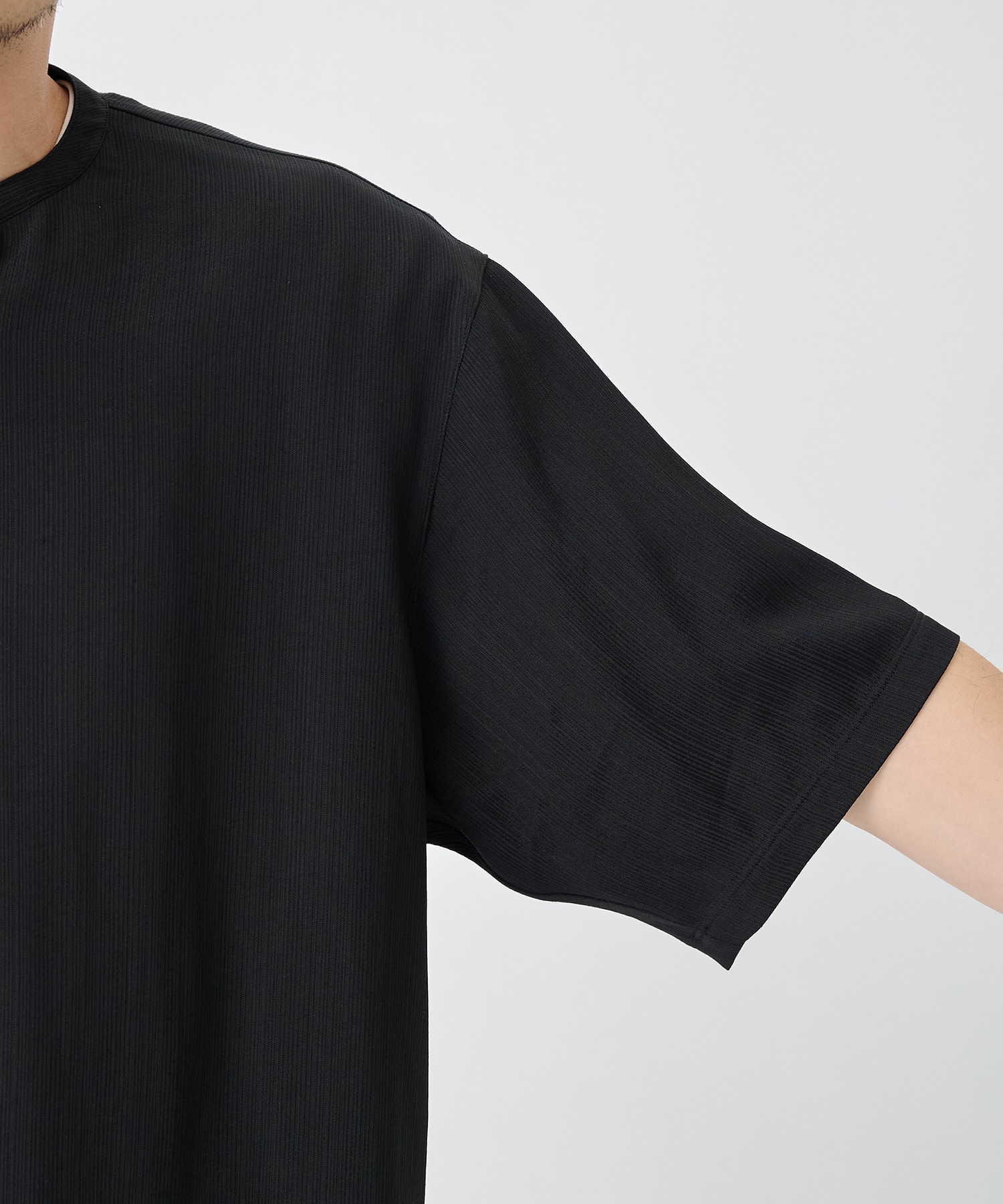 SILK α Pleats Henly S/S TEE SILK α