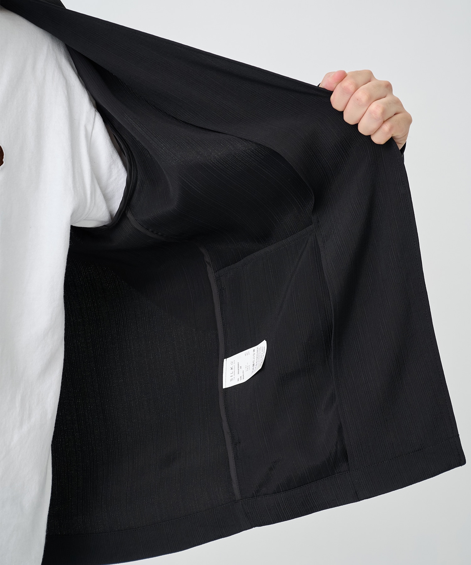 SILK α Pleats Summer Cardigan SILK α