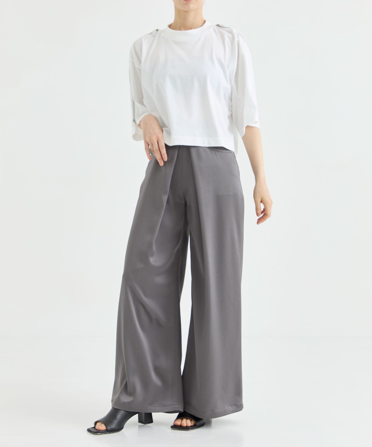 別注 SATIN WIDE PANTS JOHN LAWRENCE SULLIVAN