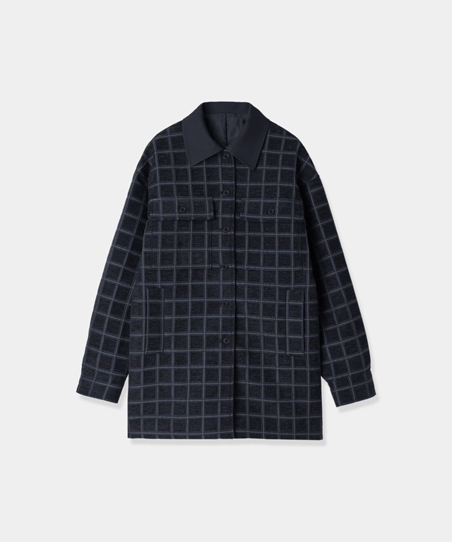 velvet jacquard check blouson Louren