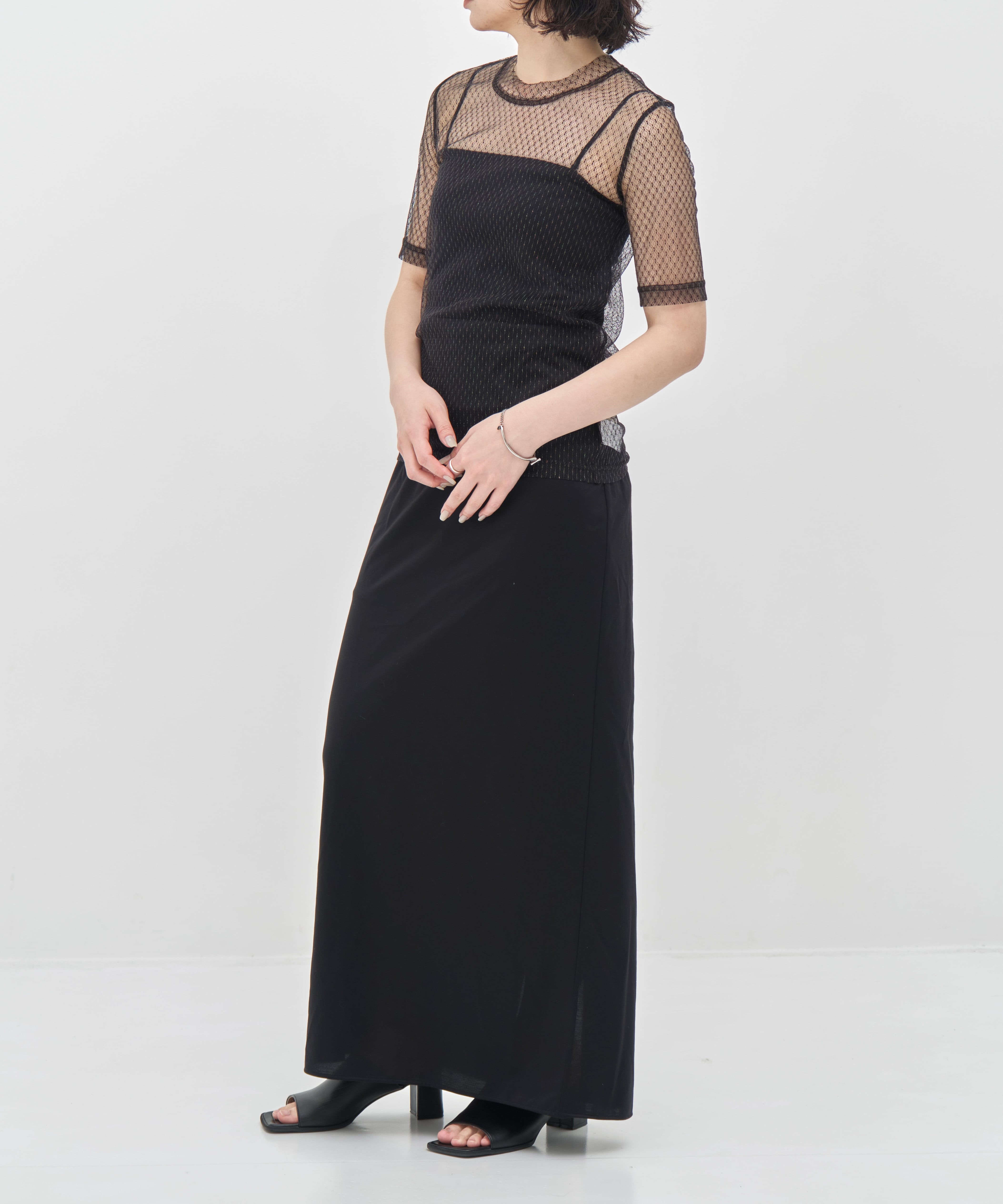 【WEB限定】tulle lace tops Louren