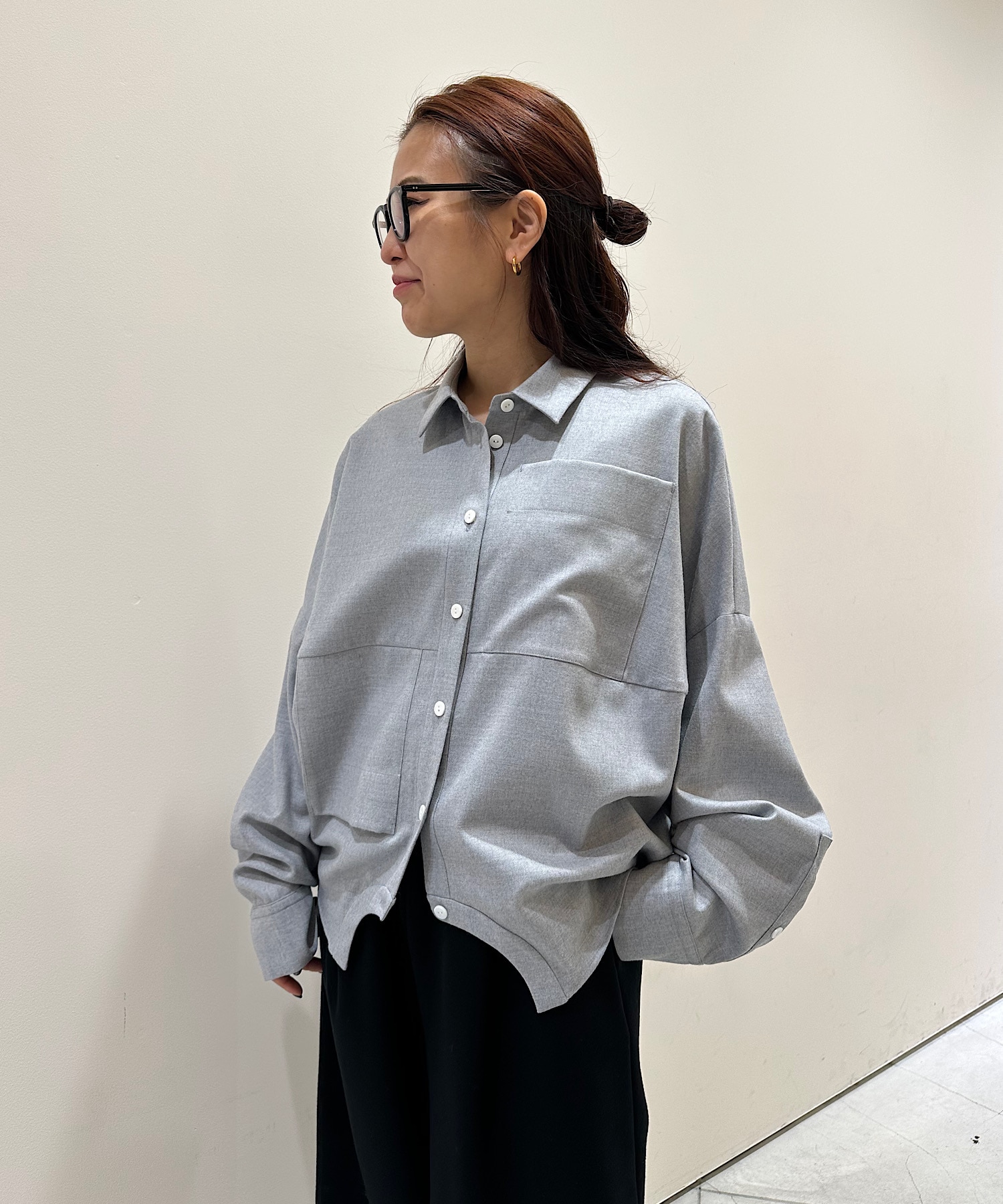 SYMMETRY CROPPED SHIRT ENFOLD