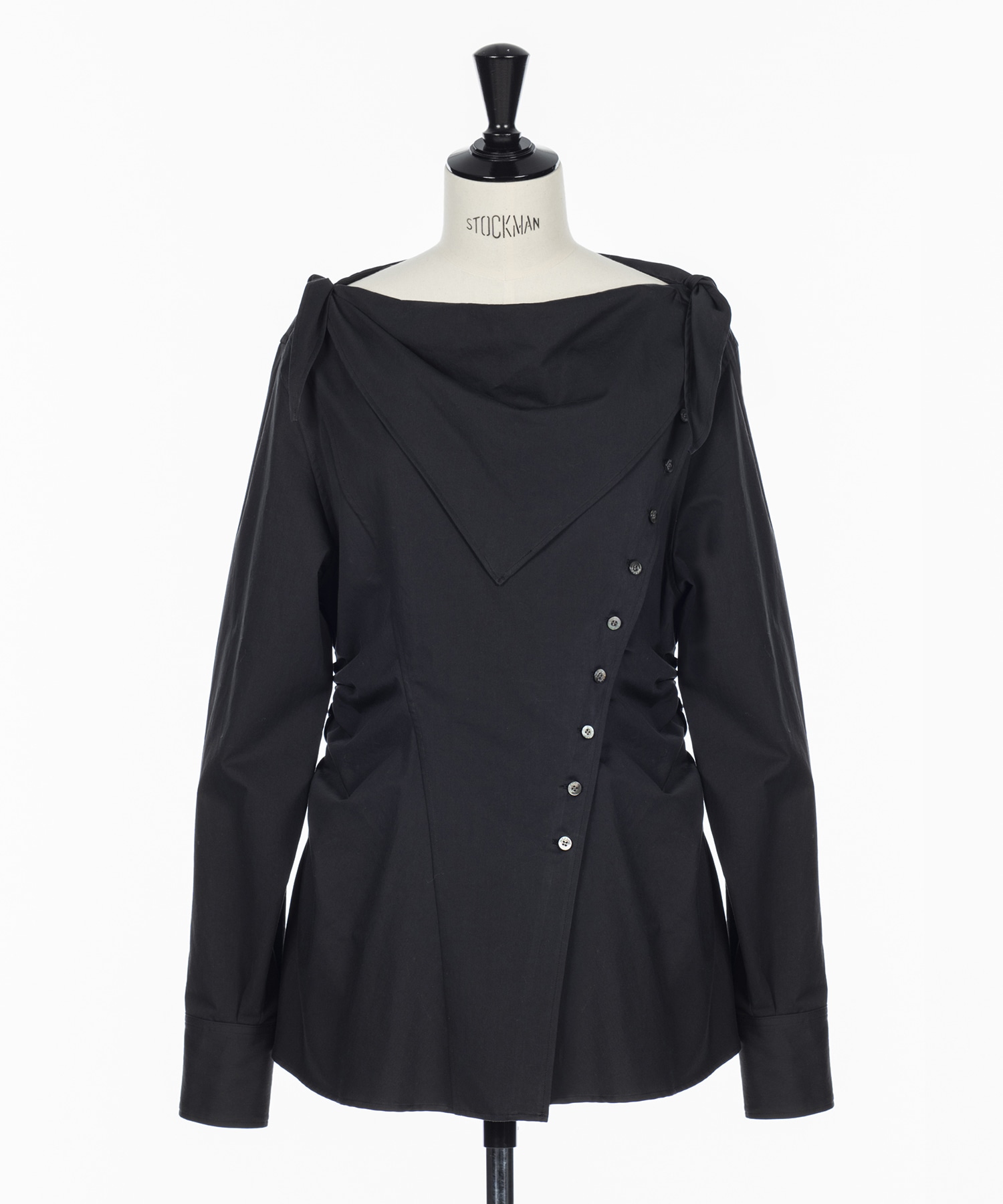 ORGANIC COTTON SCARF COLLAR BLOUSE FETICO