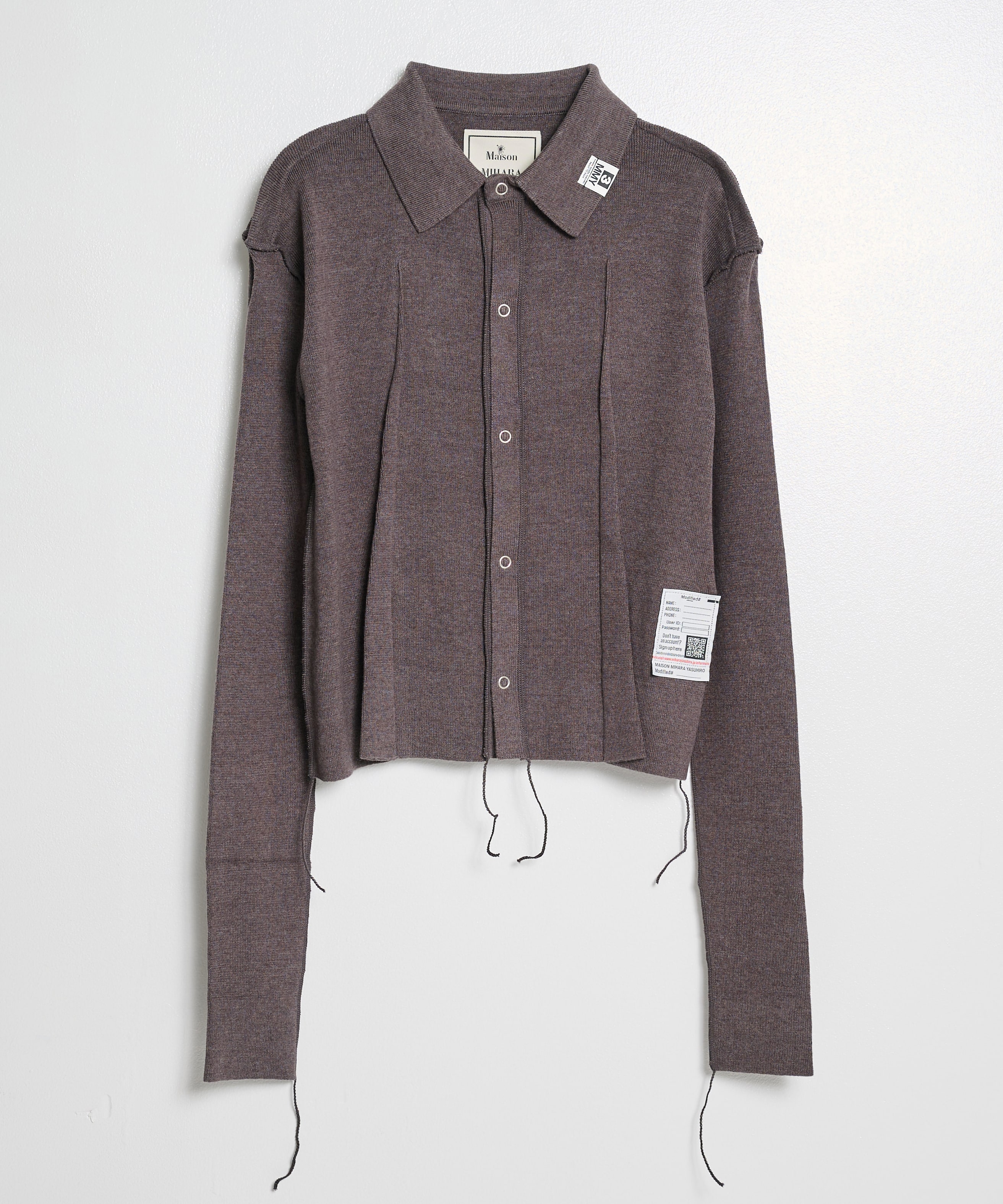 INSIDE OUT KNIT CARDIGAN Maison MIHARA YASUHIRO